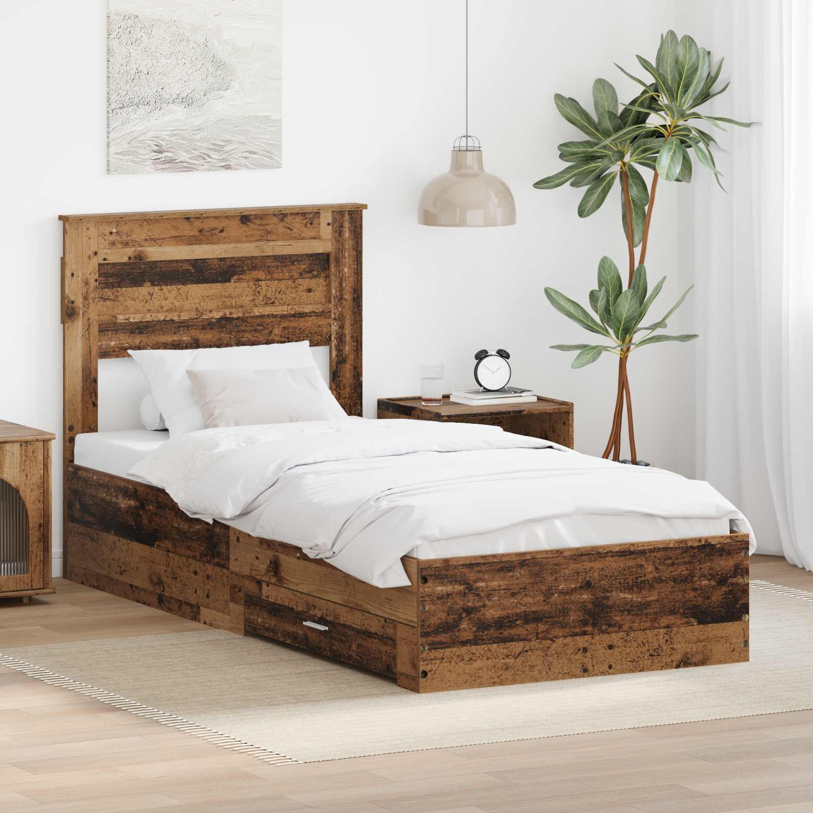 Krevetna konstrukcija Staro drvo 90 x 200 cm Konstruirano drvo