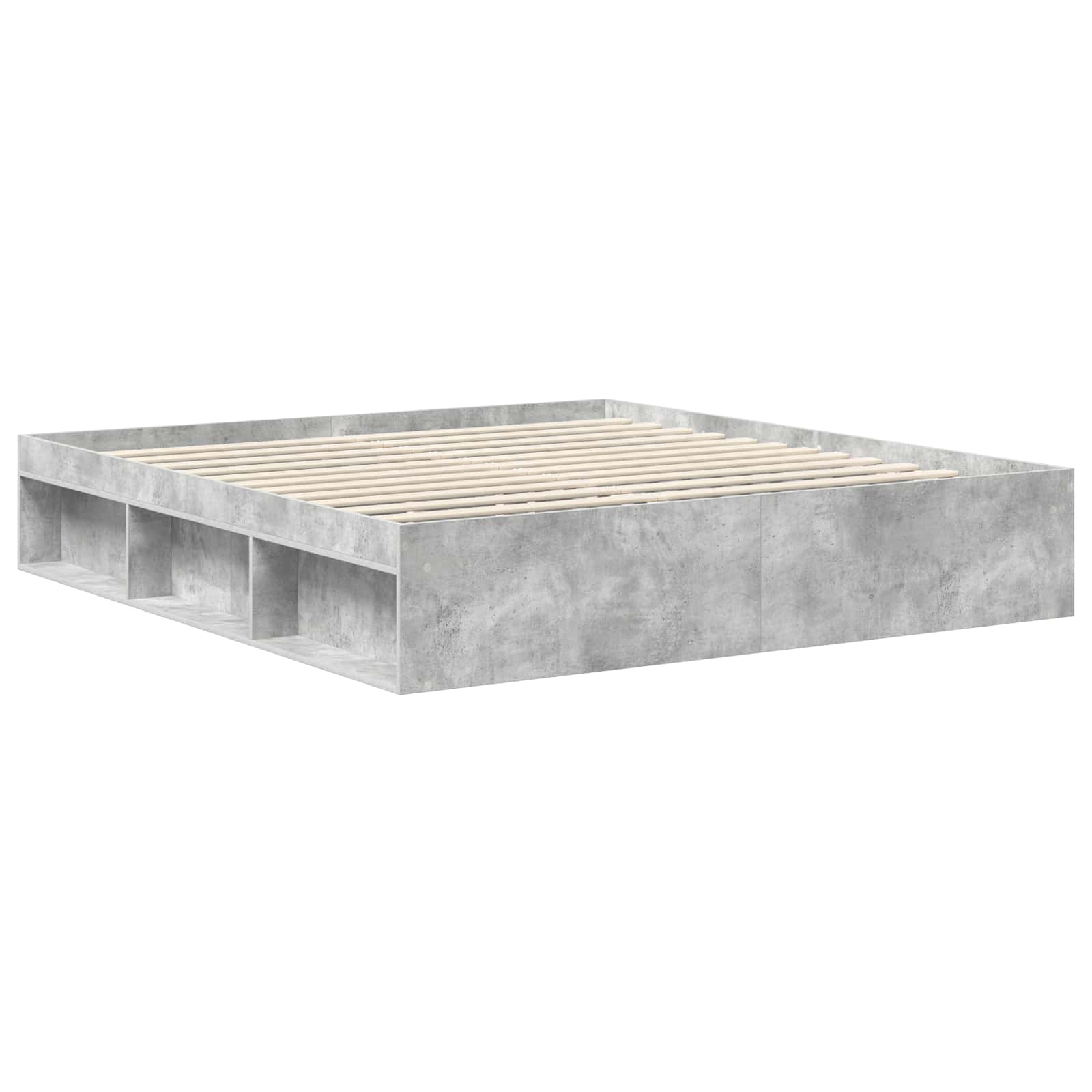 Krevetna konstrukcija Beton 180 x 200 cm Čvrsto borovo drvo