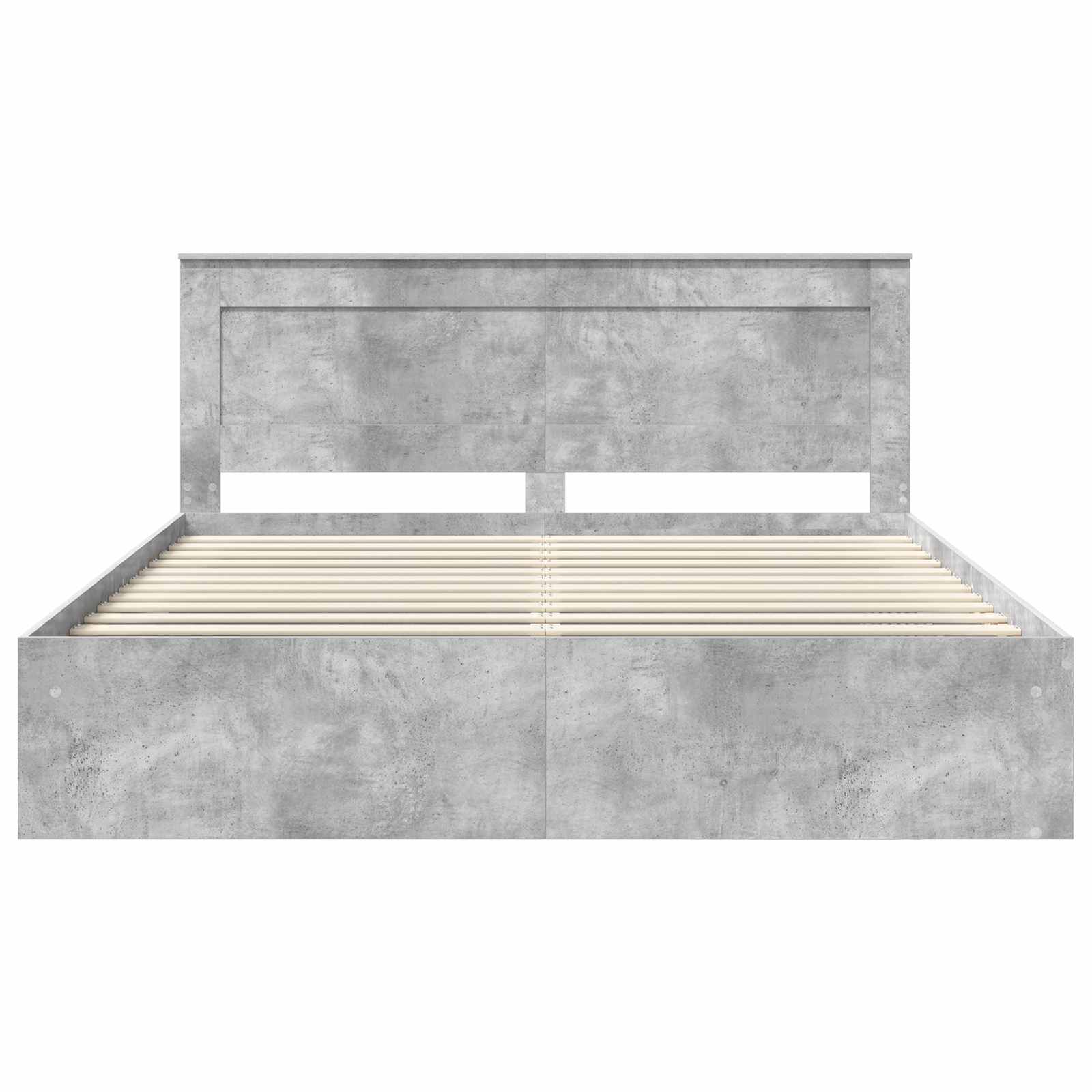 Krevetna konstrukcija Beton 180 x 200 cm Čvrsto borovo drvo