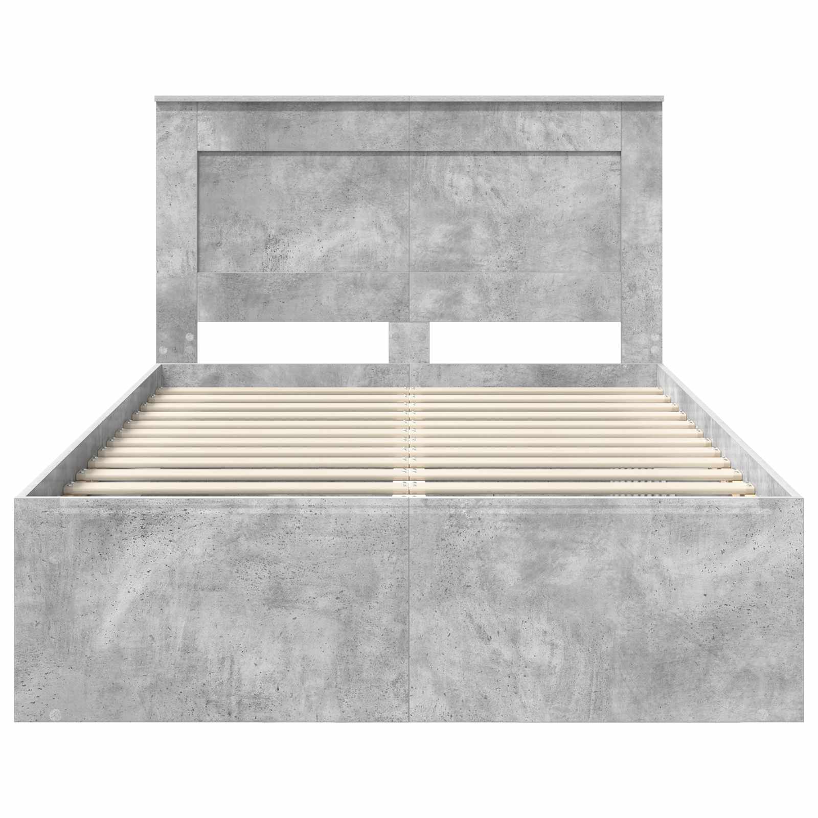 Krevetna konstrukcija Beton 120 x 200 cm Čvrsto borovo drvo