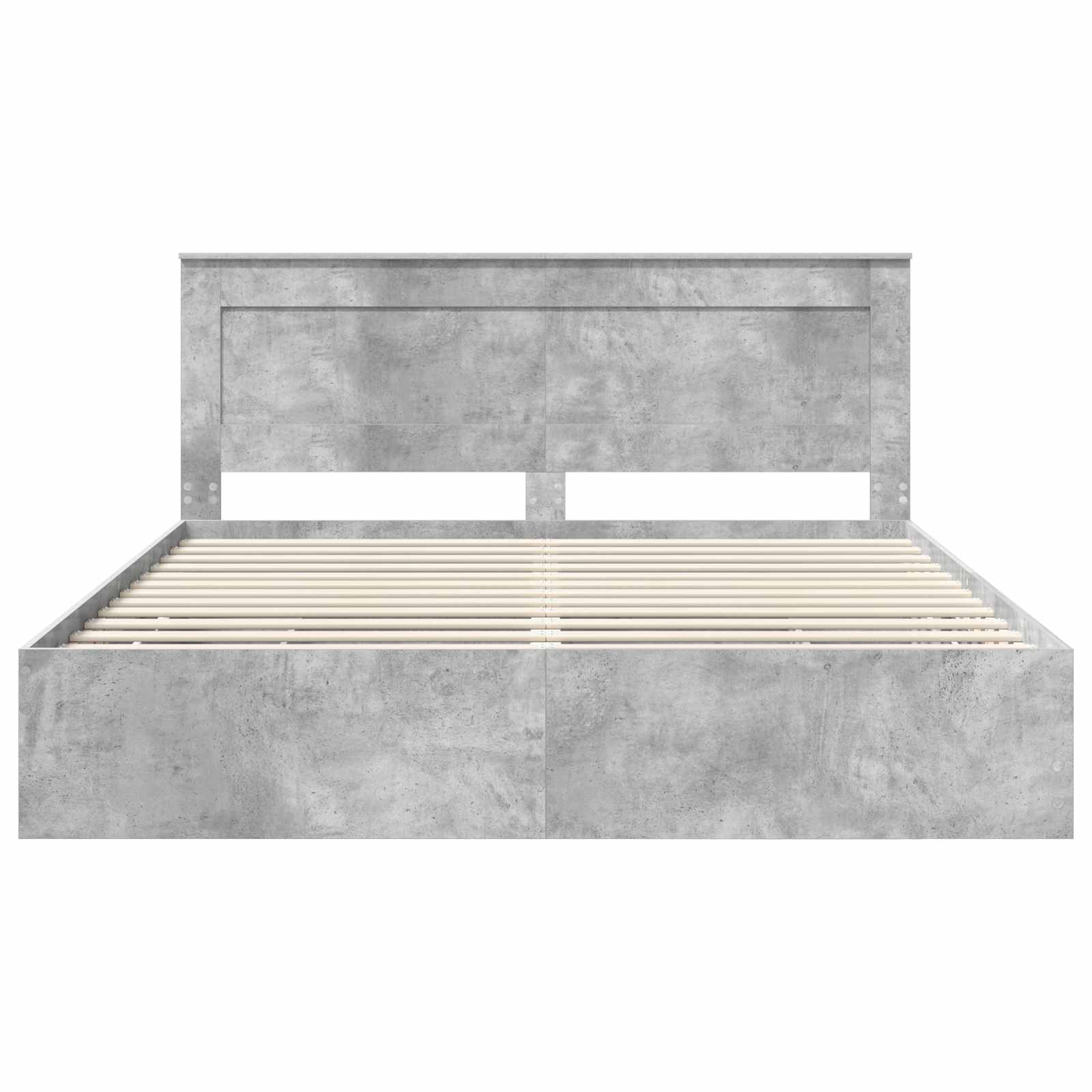 Krevetna konstrukcija s ladicama Betonski sivi 200 x 200 cm