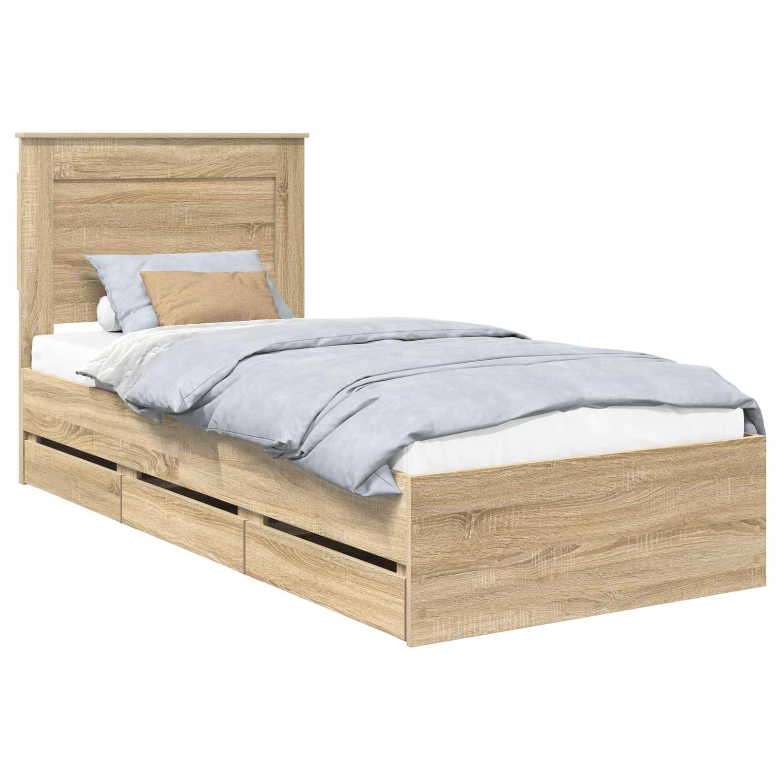 Krevetna konstrukcija Sonoma hrast 75 x 190 cm Inženjersko Drvo