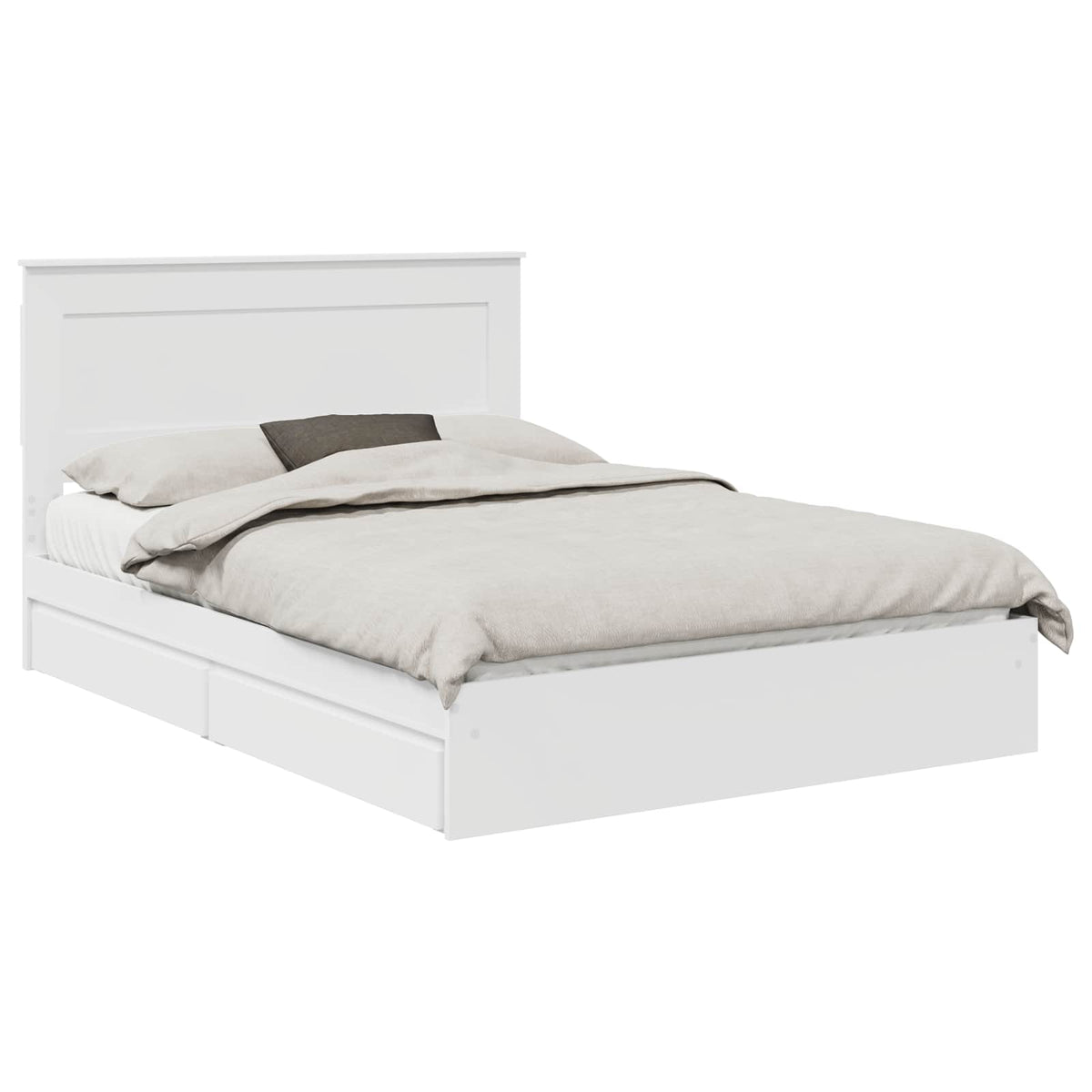 Krevet s od storage Bijelo 160 x 200 cm Konstruirano drvo