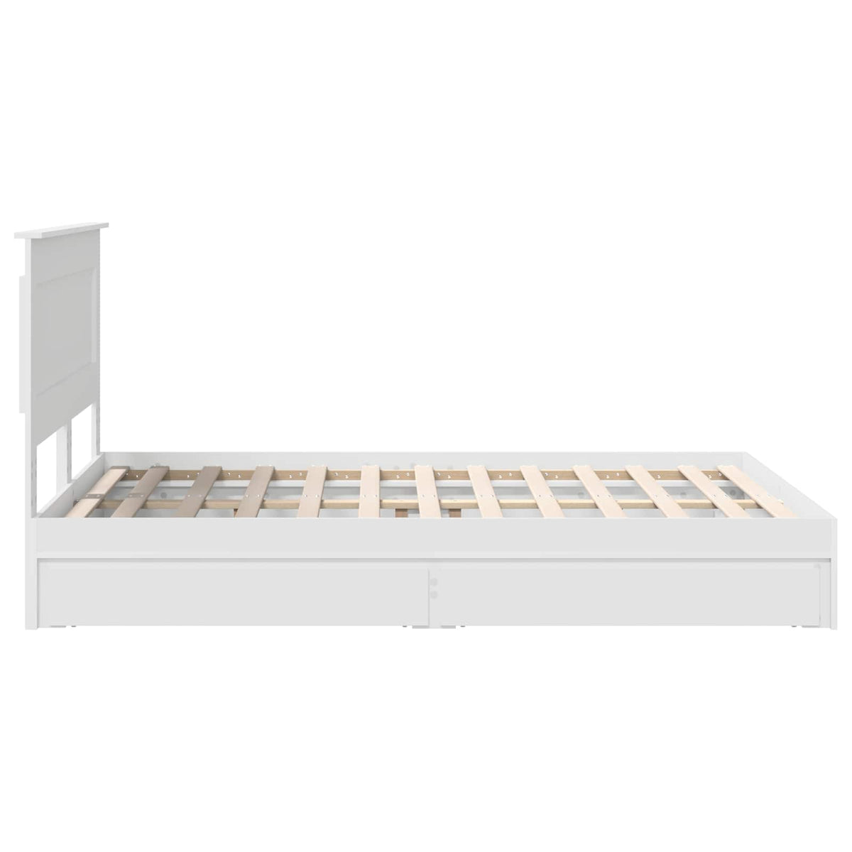 Krevet s od storage Bijelo 160 x 200 cm Konstruirano drvo