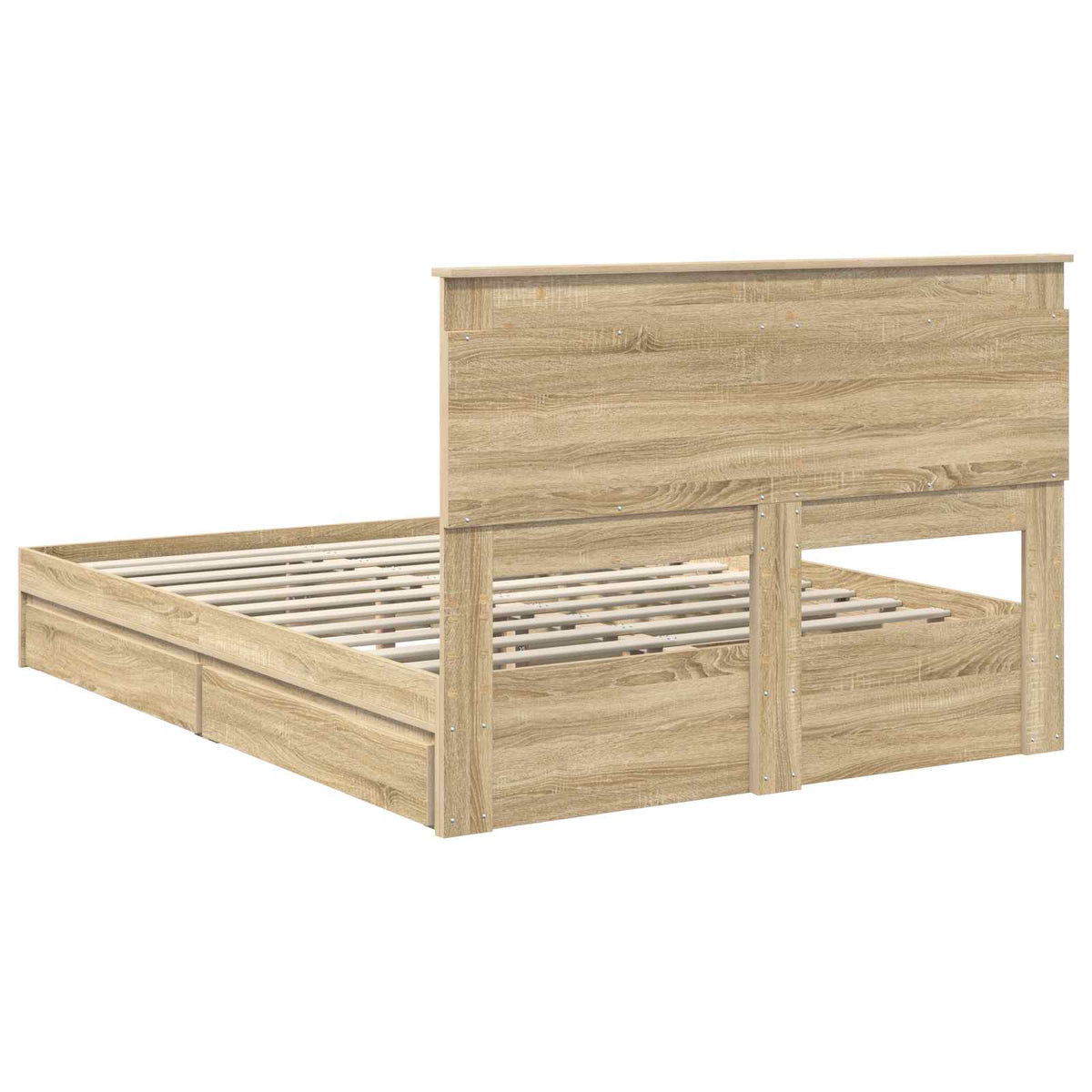 Krevet s od storage Sonoma hrast 160 x 200 cm Konstruirano drvo
