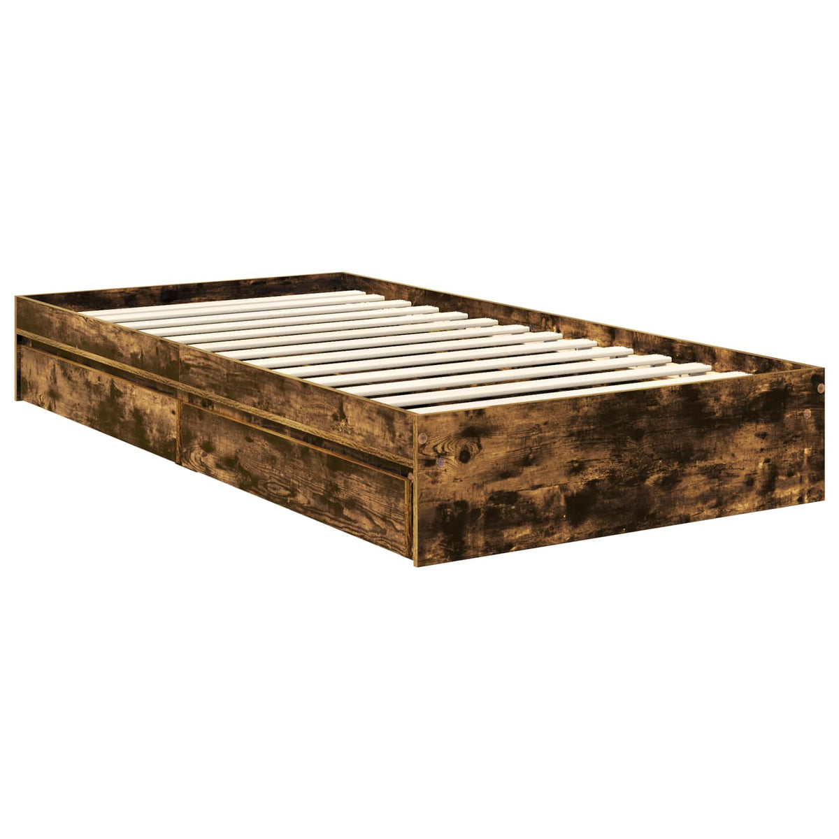 Krevet s od storage s uzglavljem Dimljeni hrast 100 x 200 cm