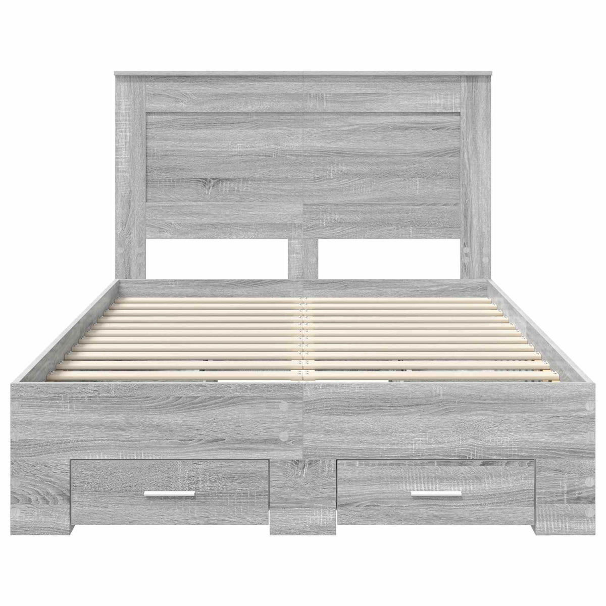 Krevetna konstrukcija s ladicama Siva Sonoma 135 x 190 cm