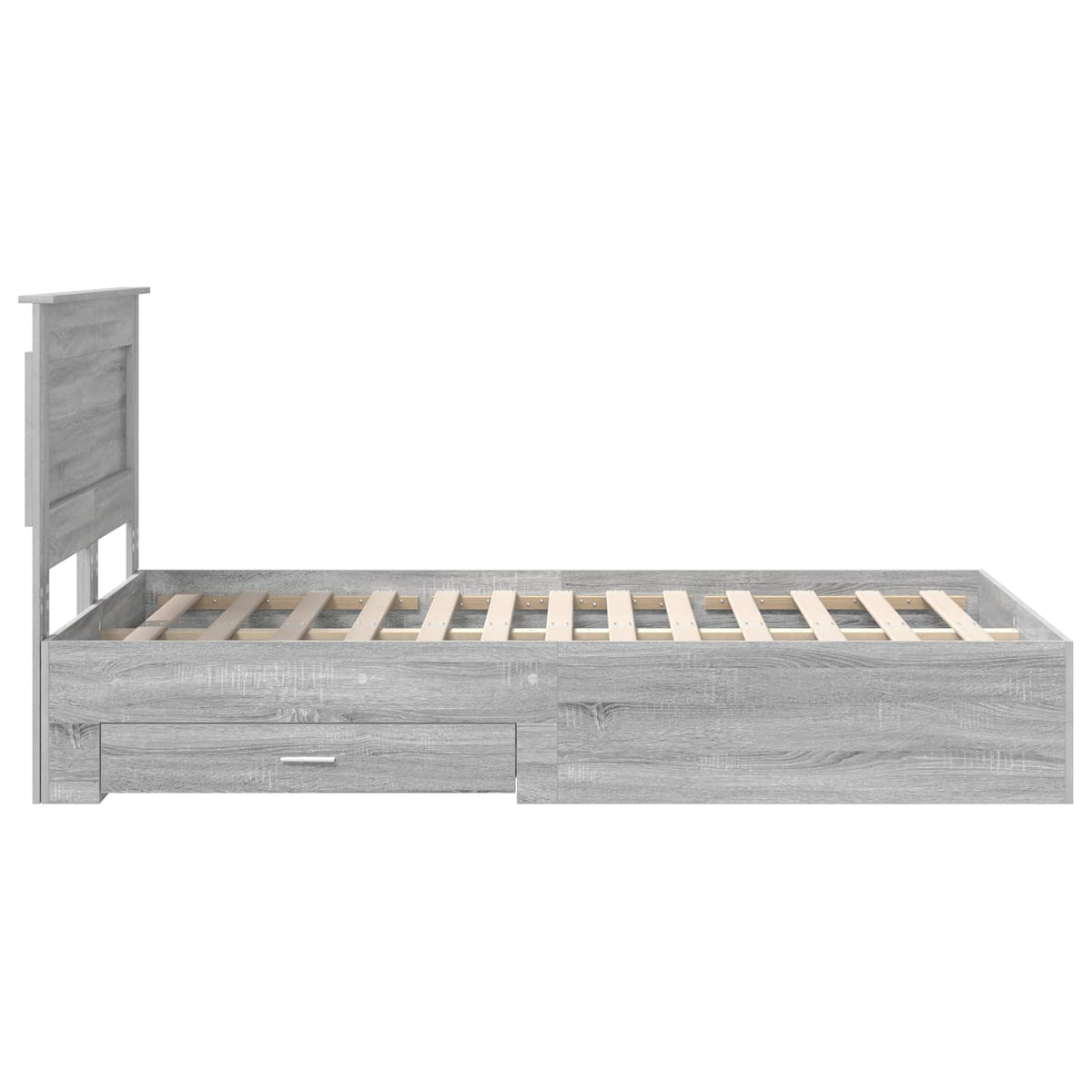 Krevetna konstrukcija s ladicama Siva Sonoma 135 x 190 cm