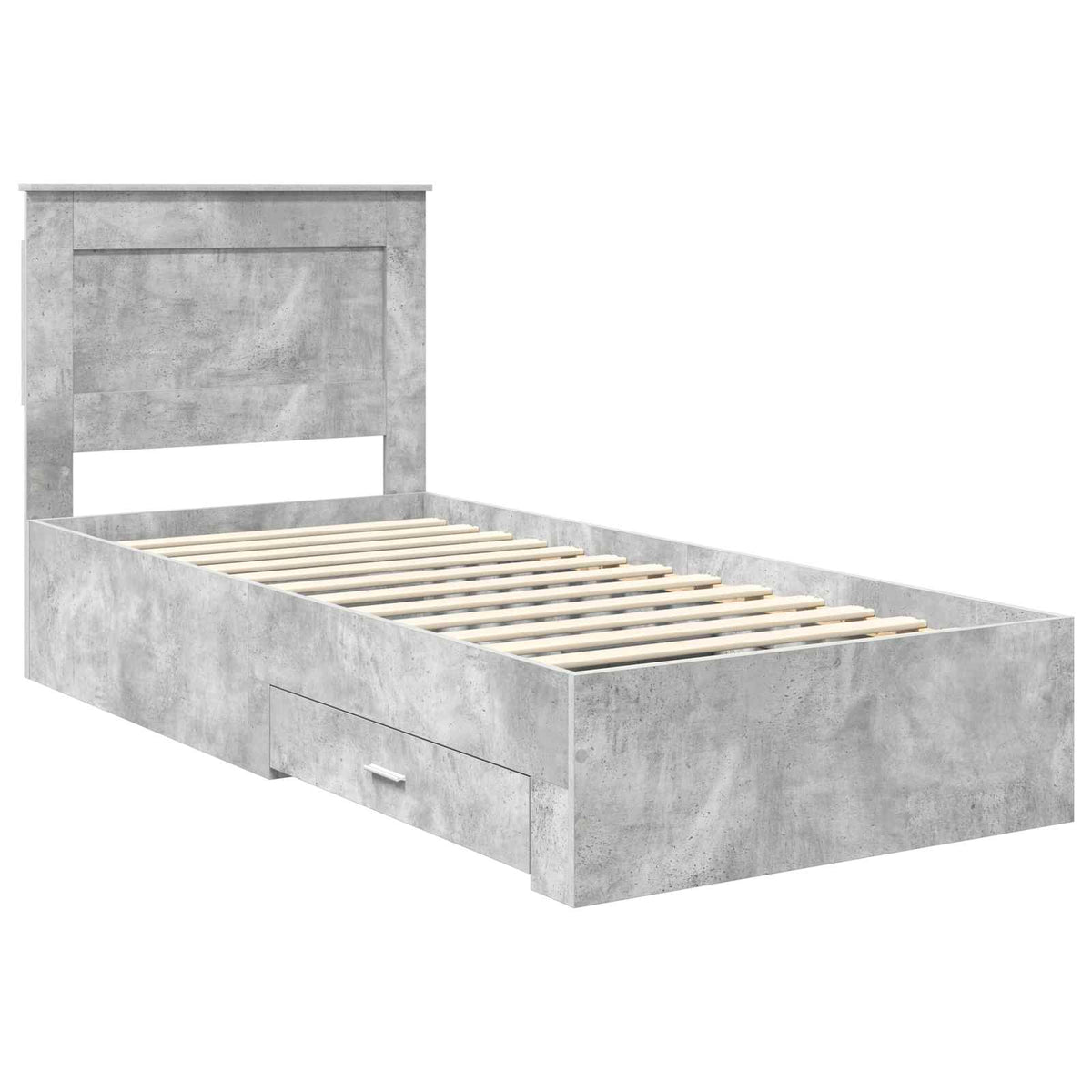 Krevetna konstrukcija s ladicama Betonski sivi 90 x 190 cm