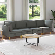 Modularni set sofe sa skladištem 4 pcs Tamnosiva Tkanina