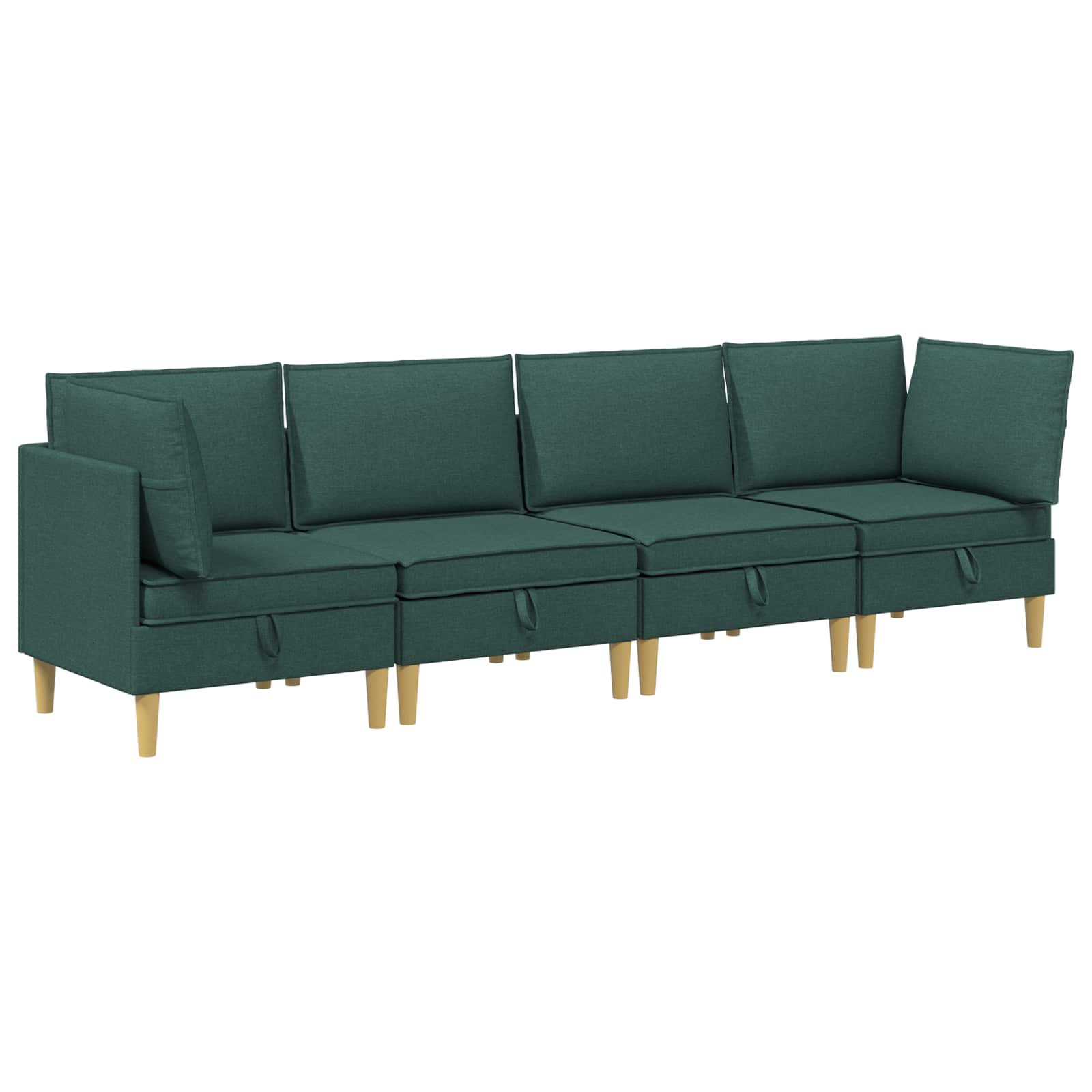 Set namještaja za dnevni boravak 4 pcs Tamnozelena Tkanina