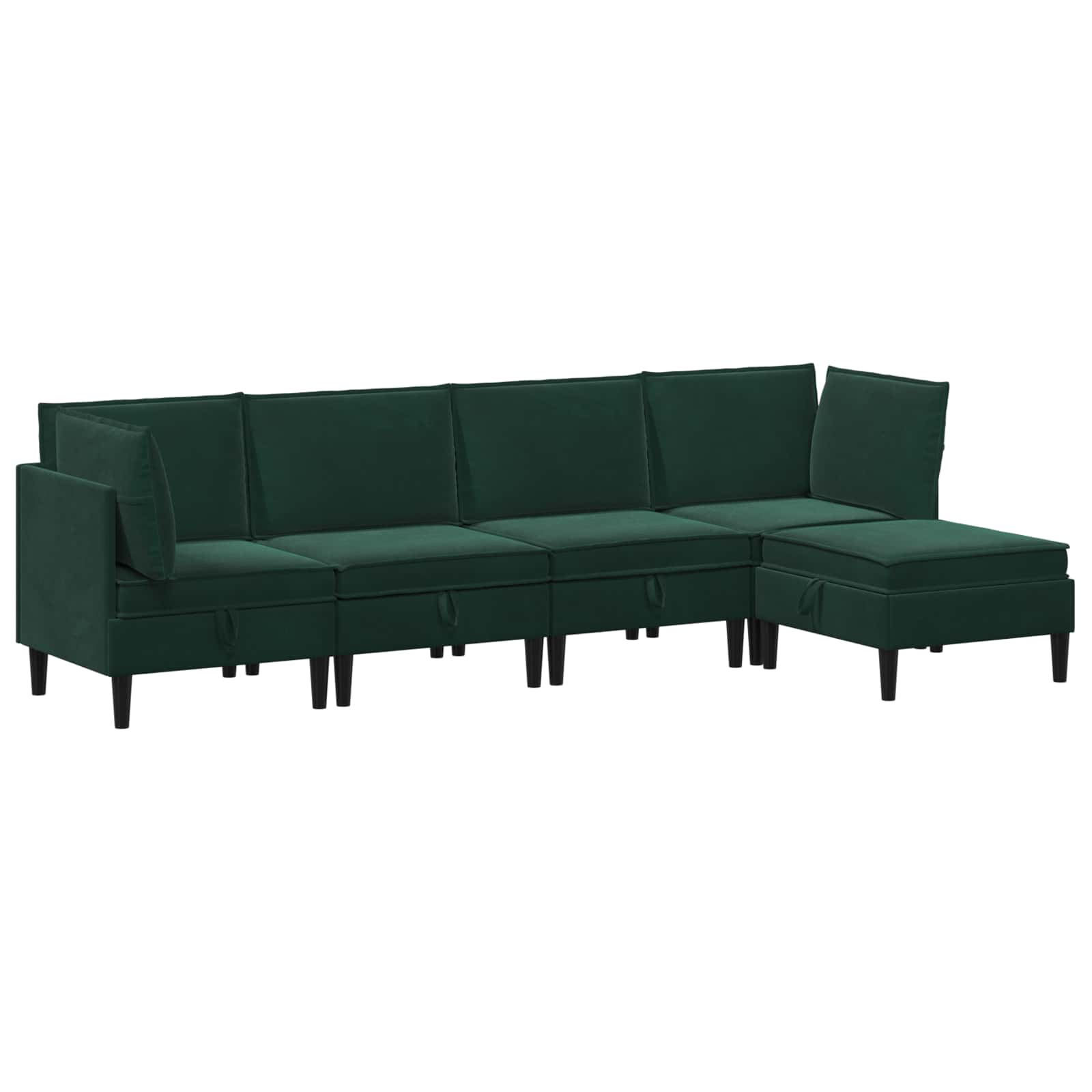 Set namještaja za dnevni boravak 5 pcs Tamnozelena Baršun
