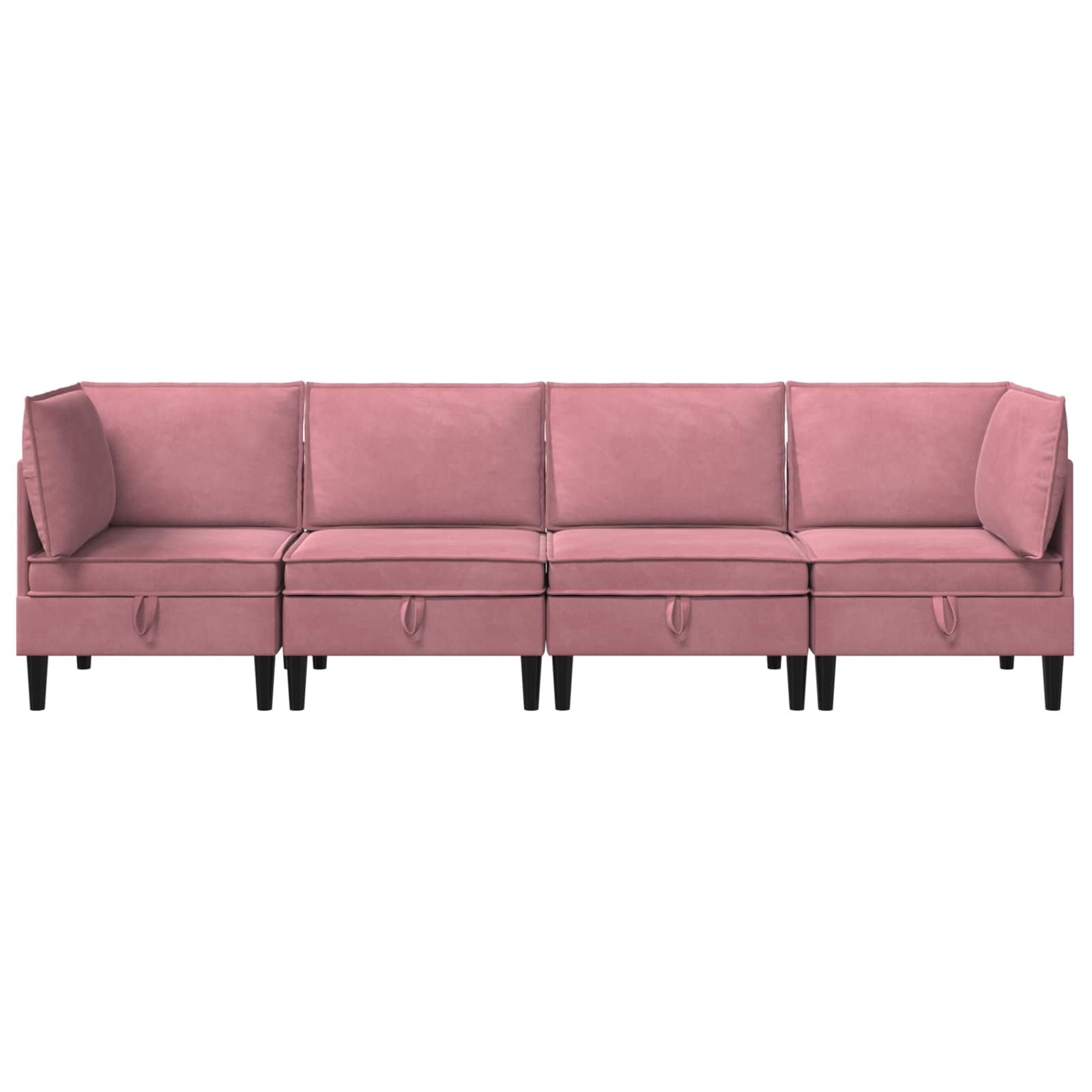Set namještaja za dnevni boravak 4 pcs Ružičasta Baršun