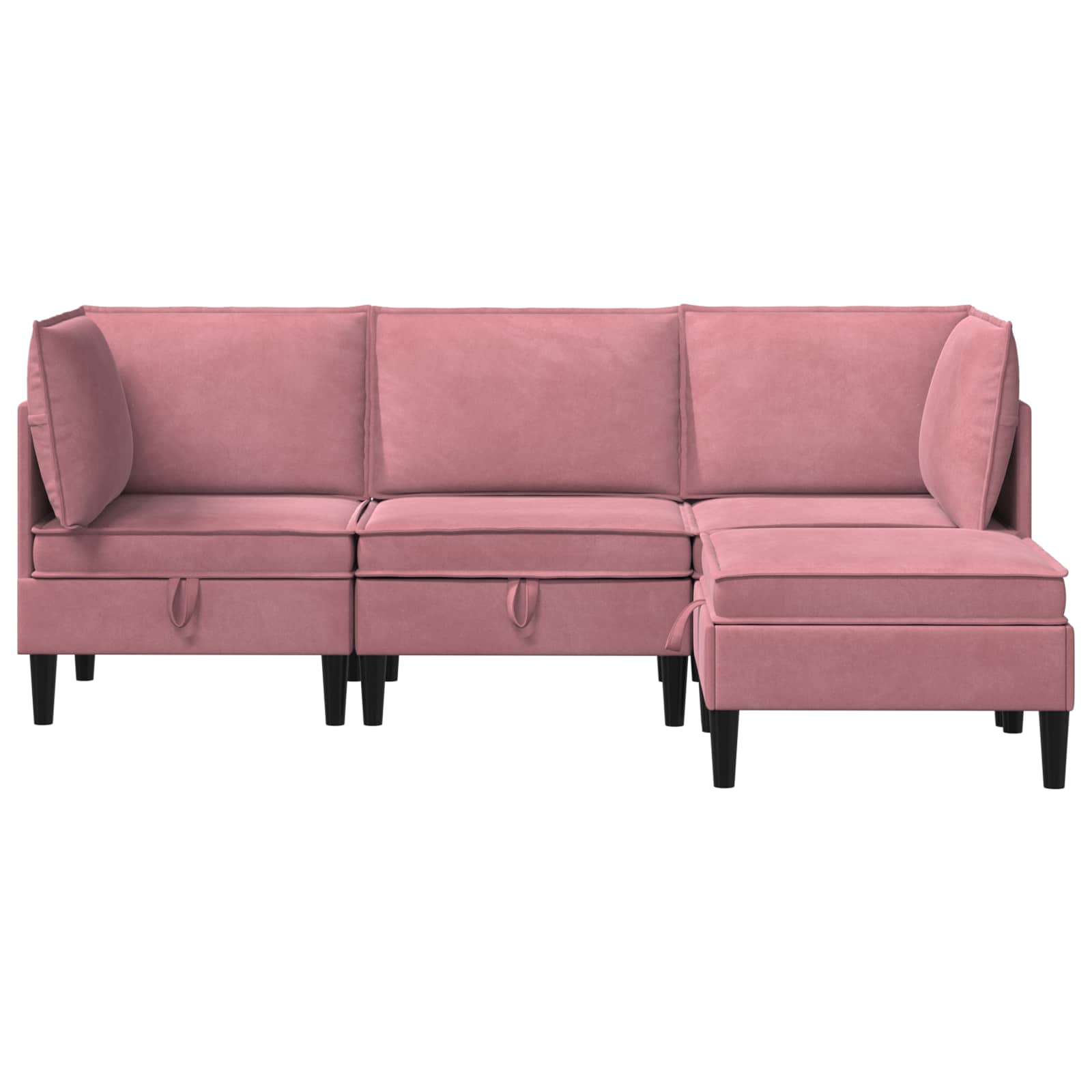 Set namještaja za dnevni boravak 4 pcs Ružičasta Baršun