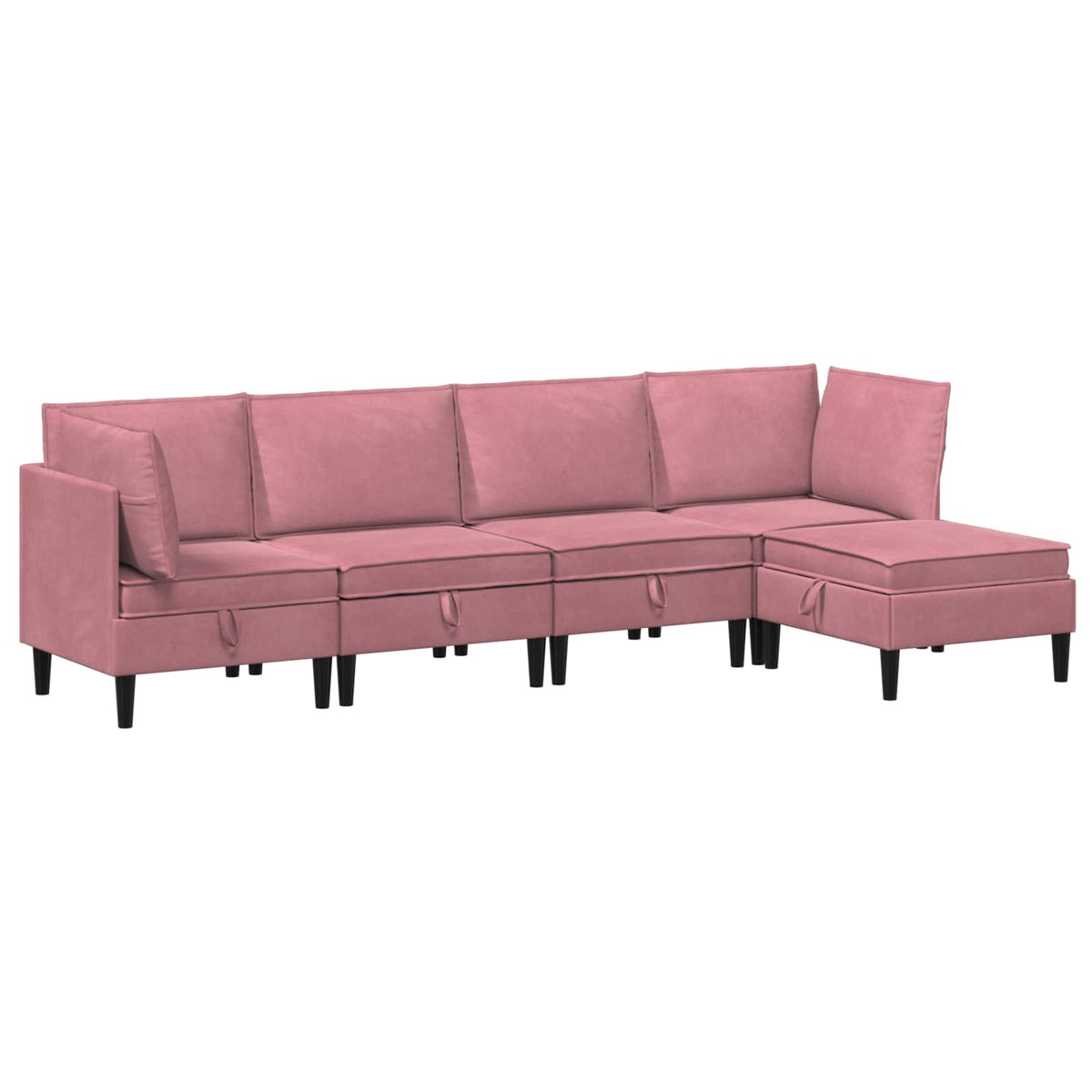 Set namještaja za dnevni boravak 5 pcs Ružičasta Baršun