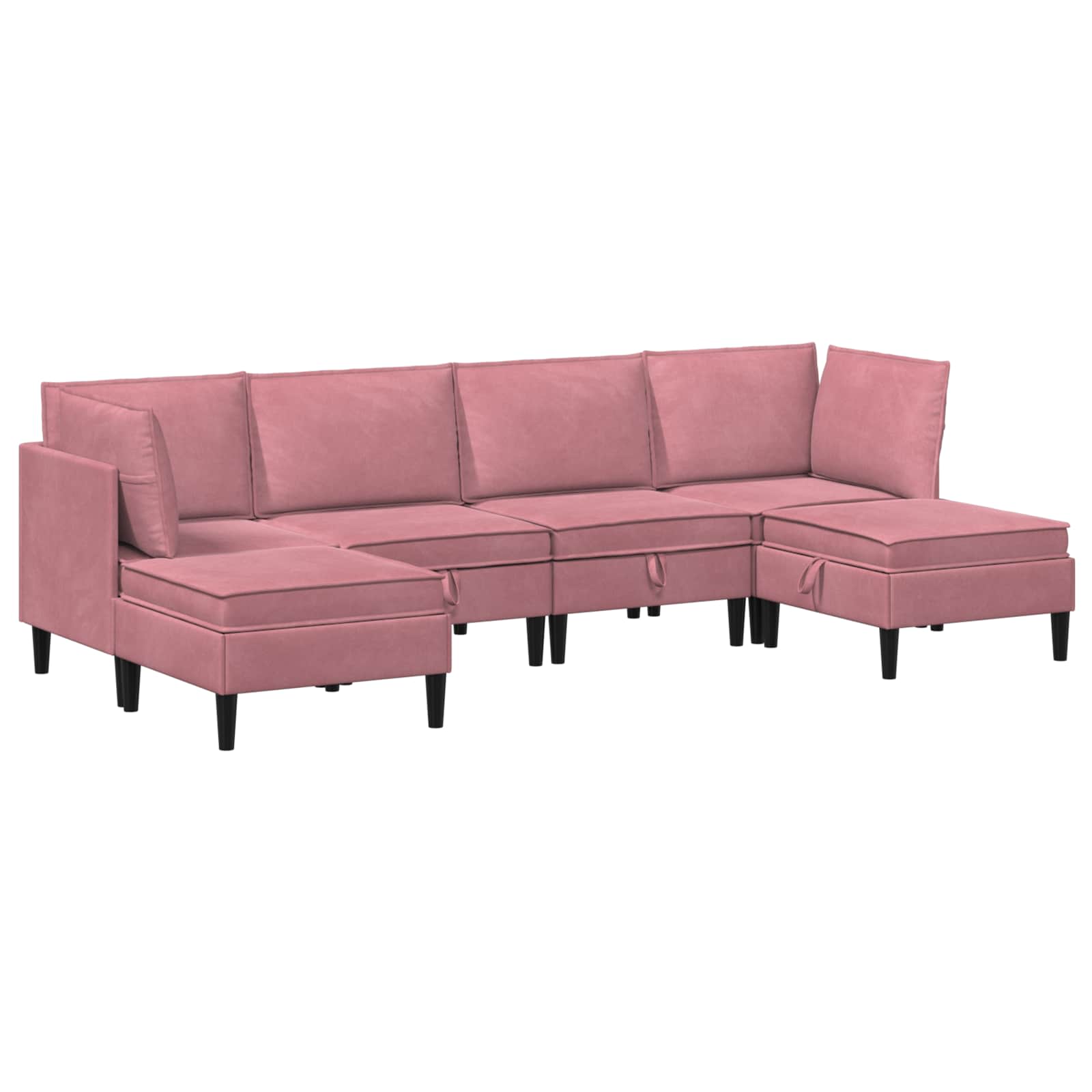 Set namještaja za dnevni boravak 6 pcs Ružičasta Baršun