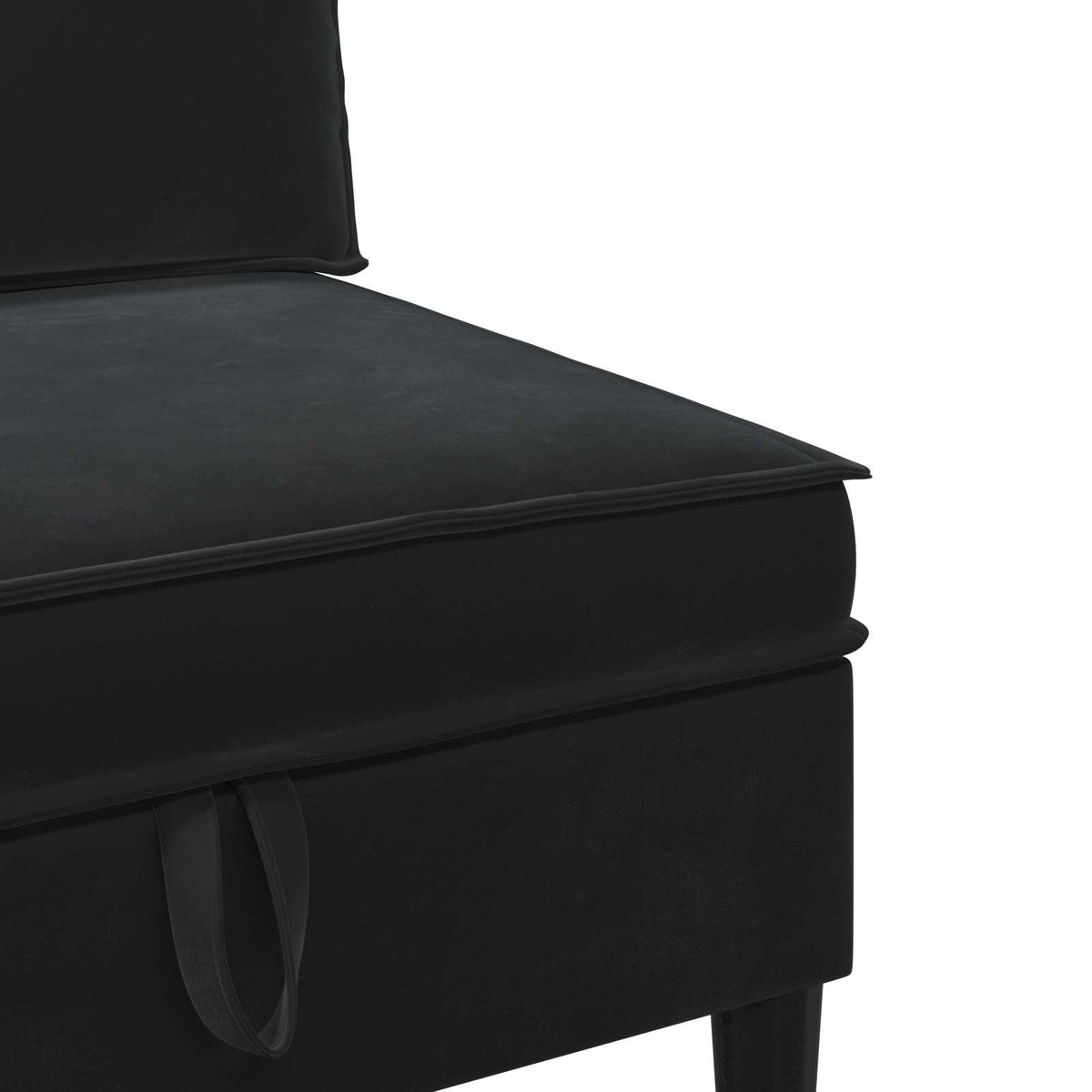 Set namještaja za dnevni boravak s jastukom 4 pcs Crna Baršun