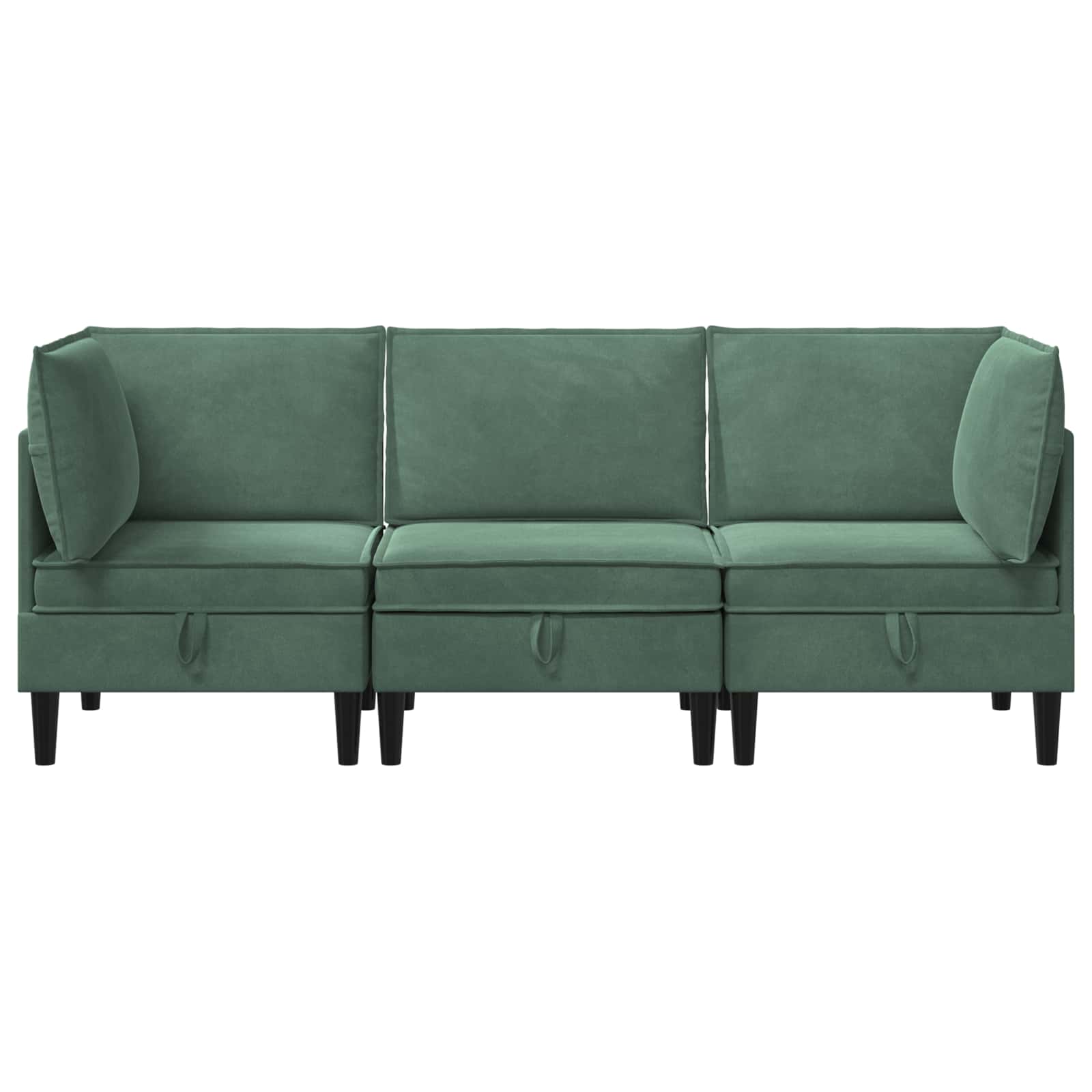 Set namještaja za dnevni boravak 3 pcs Morska zelena Baršun