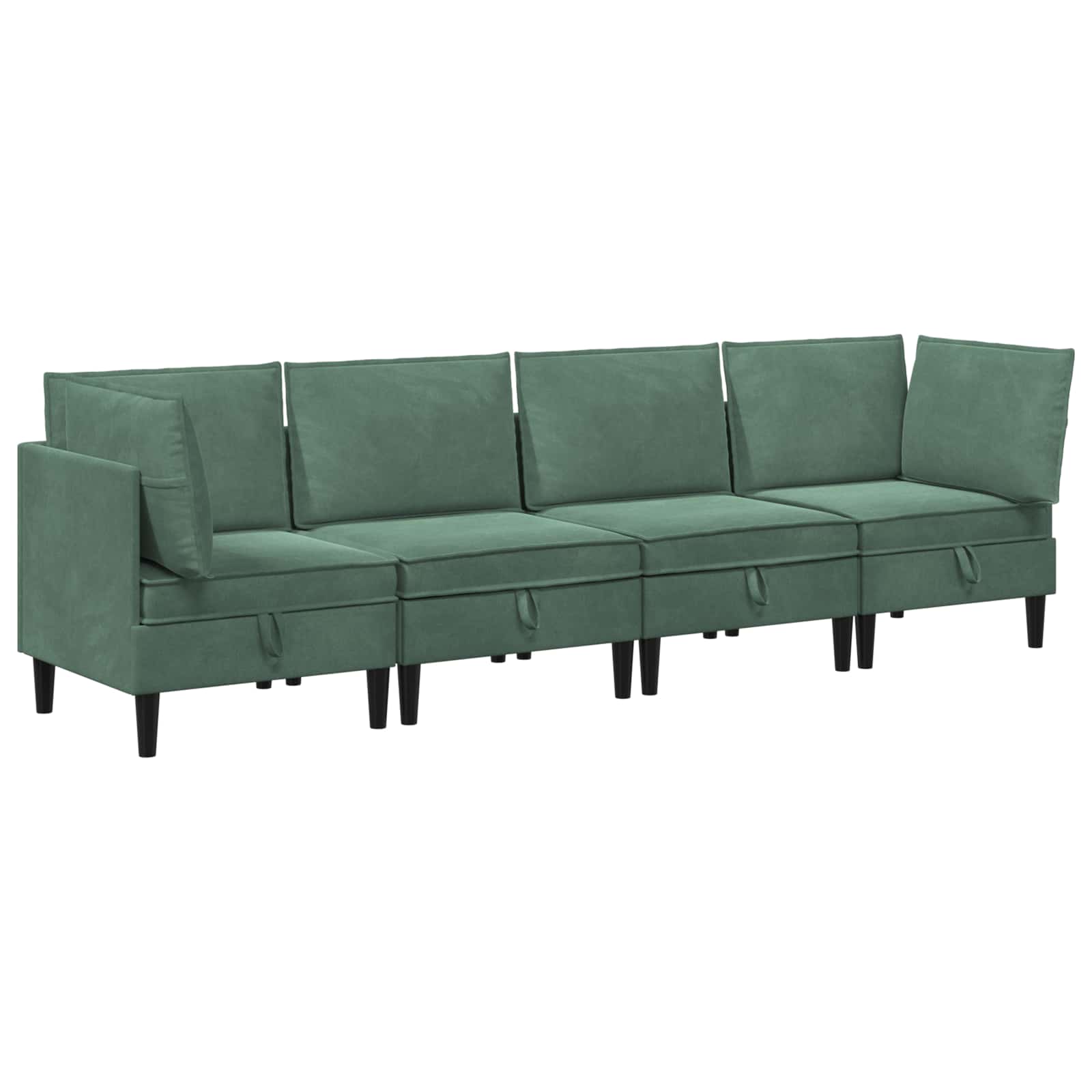 Set namještaja za dnevni boravak 4 pcs Morska zelena Baršun