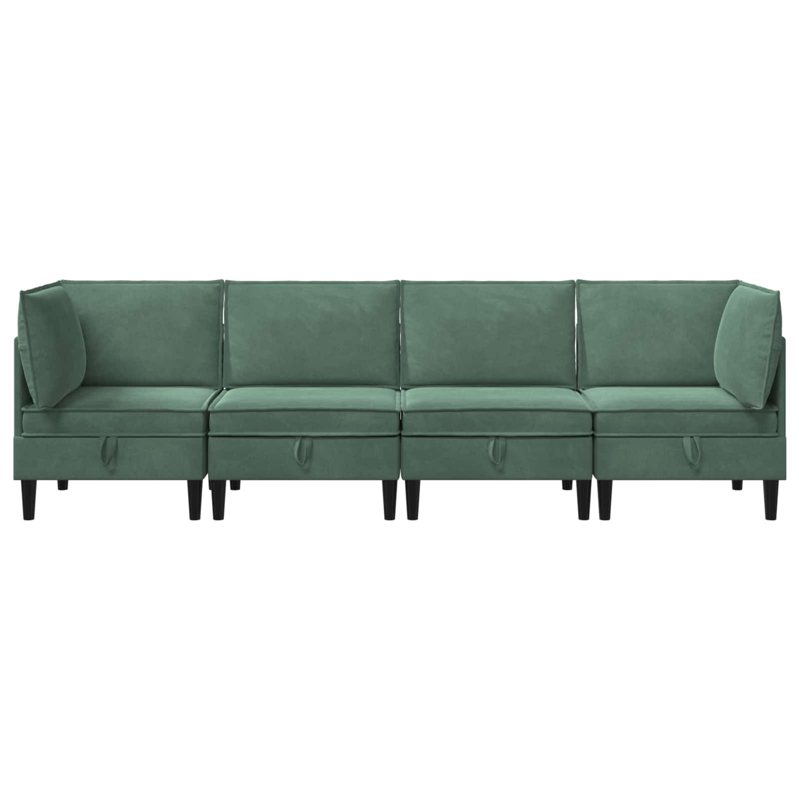 Set namještaja za dnevni boravak 4 pcs Morska zelena Baršun