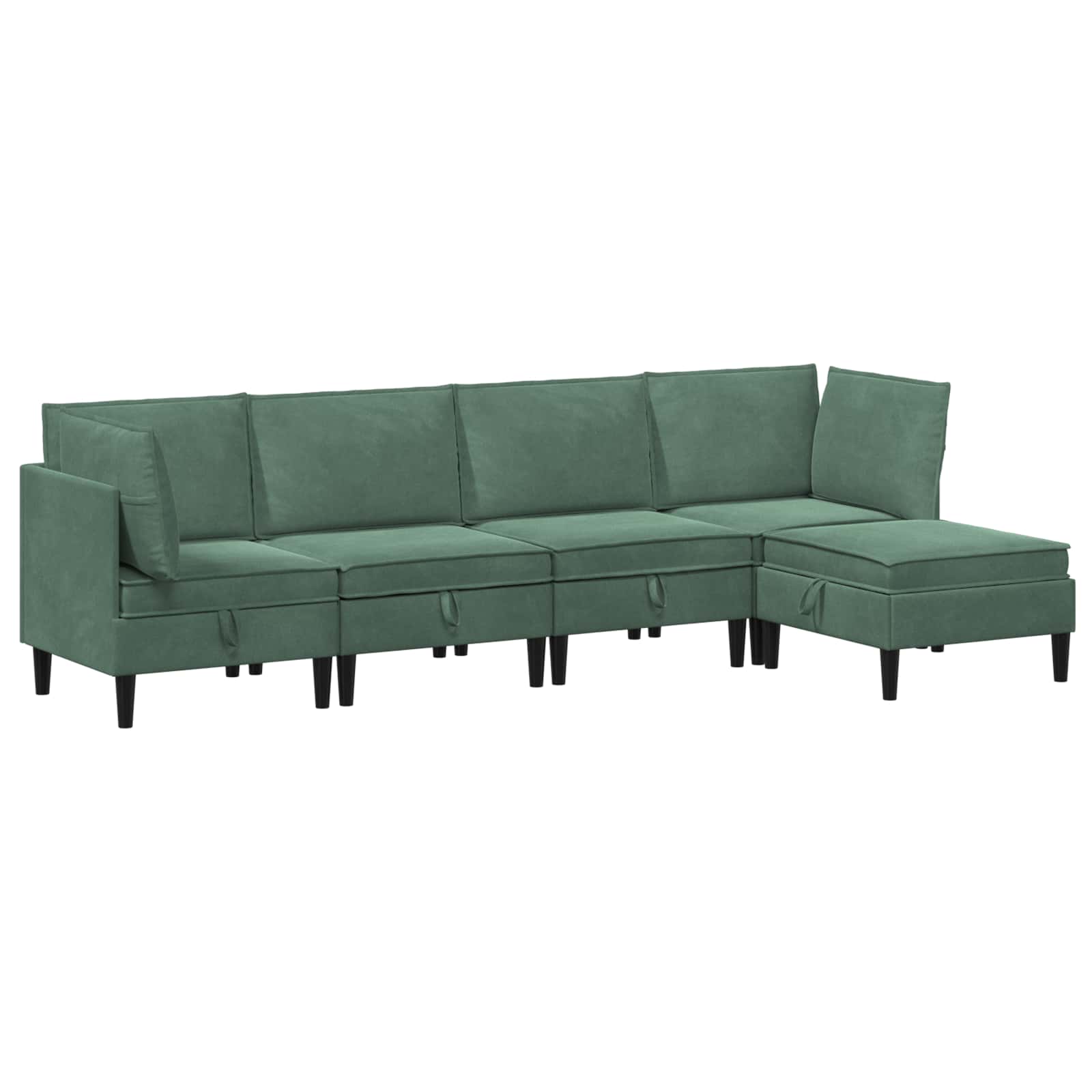 Set namještaja za dnevni boravak 5 pcs Morska zelena Baršun