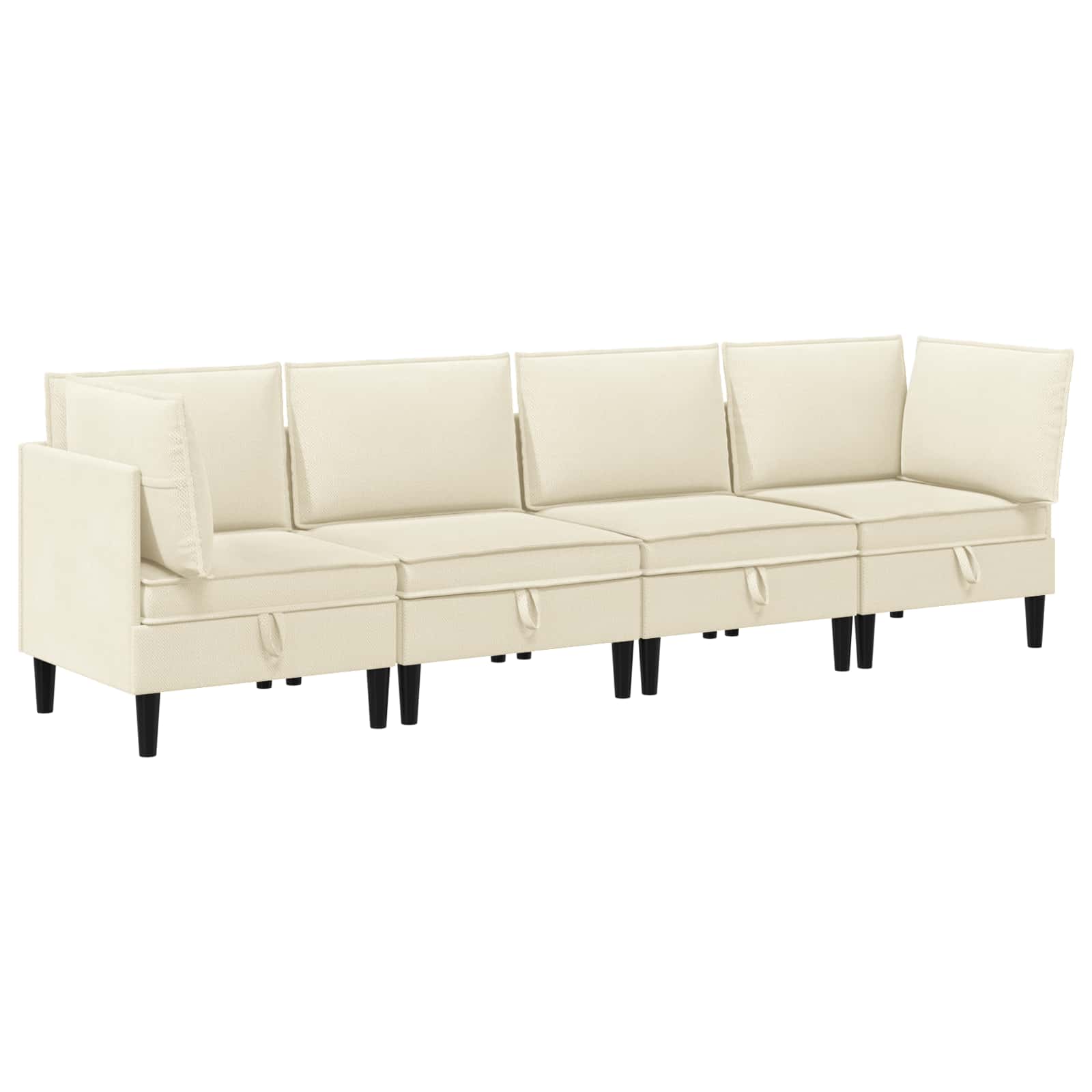 Set namještaja za dnevni boravak 4 pcs Krem Tkanina