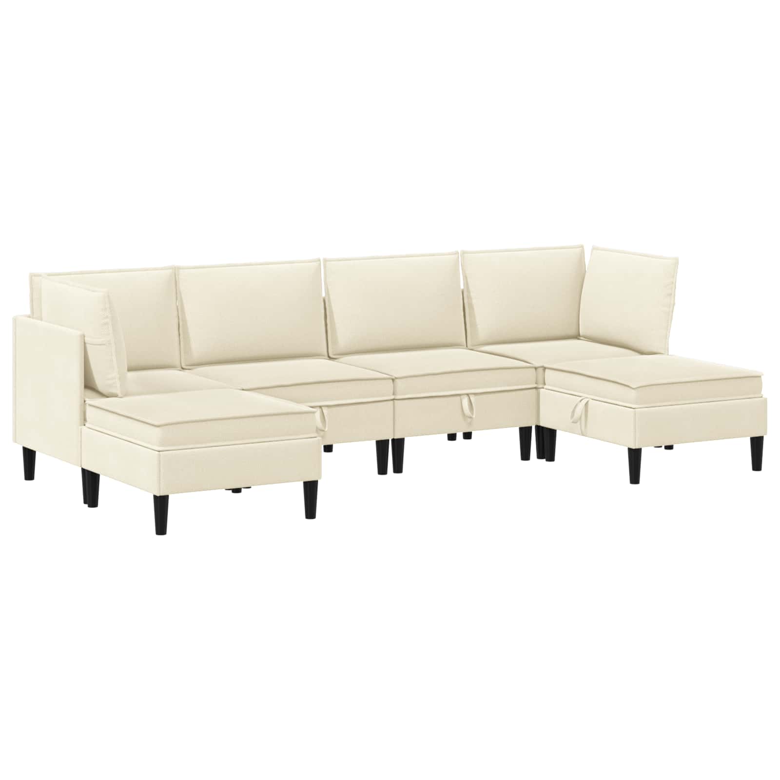 Set namještaja za dnevni boravak 6 pcs Krem Tkanina