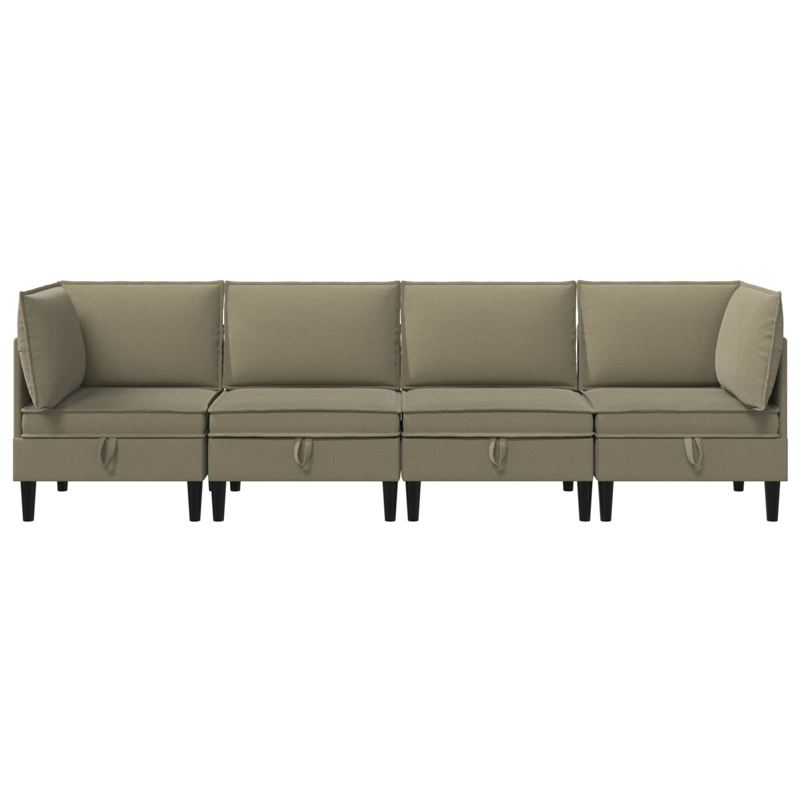 Set namještaja za dnevni boravak 4 pcs Kaki Tkanina