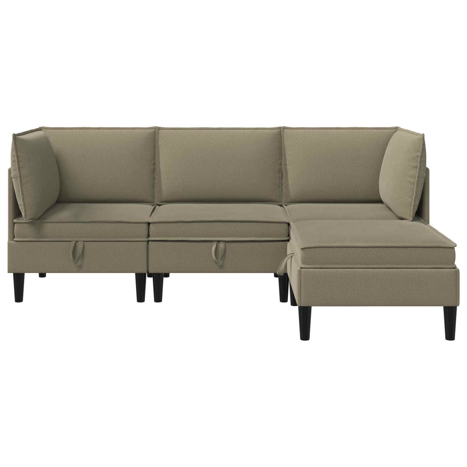 Set namještaja za dnevni boravak 4 pcs Kaki Tkanina