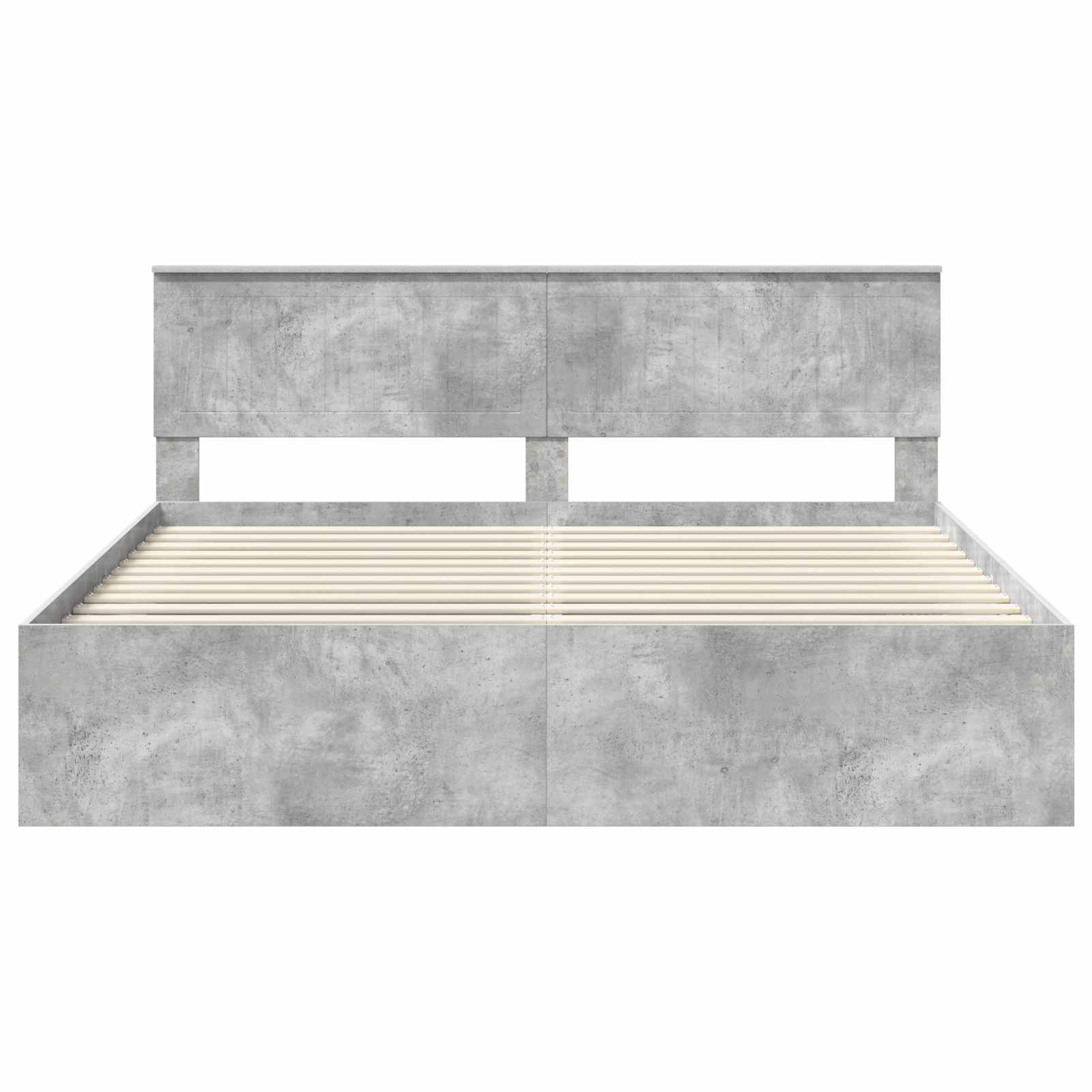 Krevetna konstrukcija Beton 180 x 200 cm Čvrsto borovo drvo