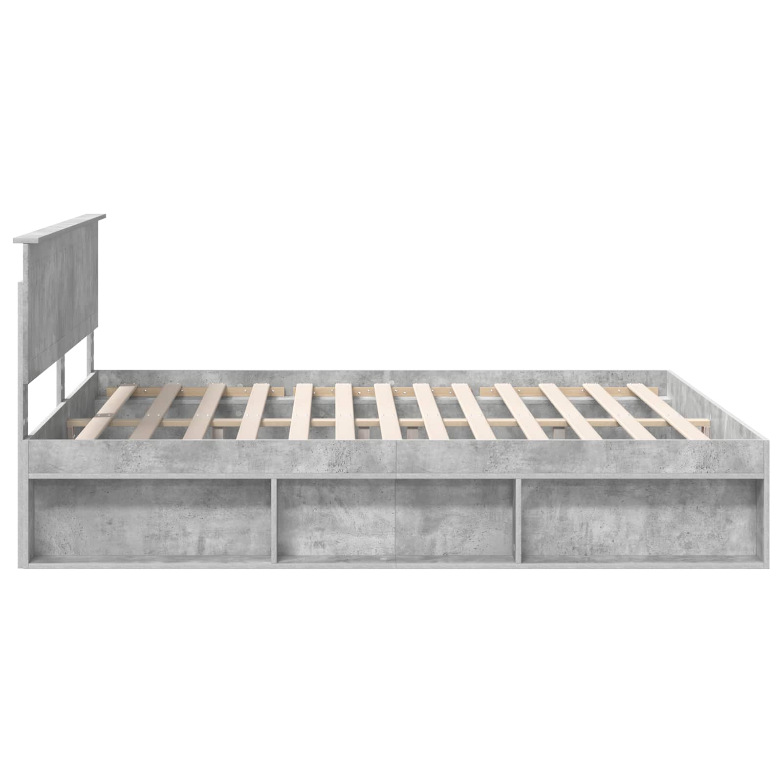 Krevetna konstrukcija Beton 180 x 200 cm Čvrsto borovo drvo