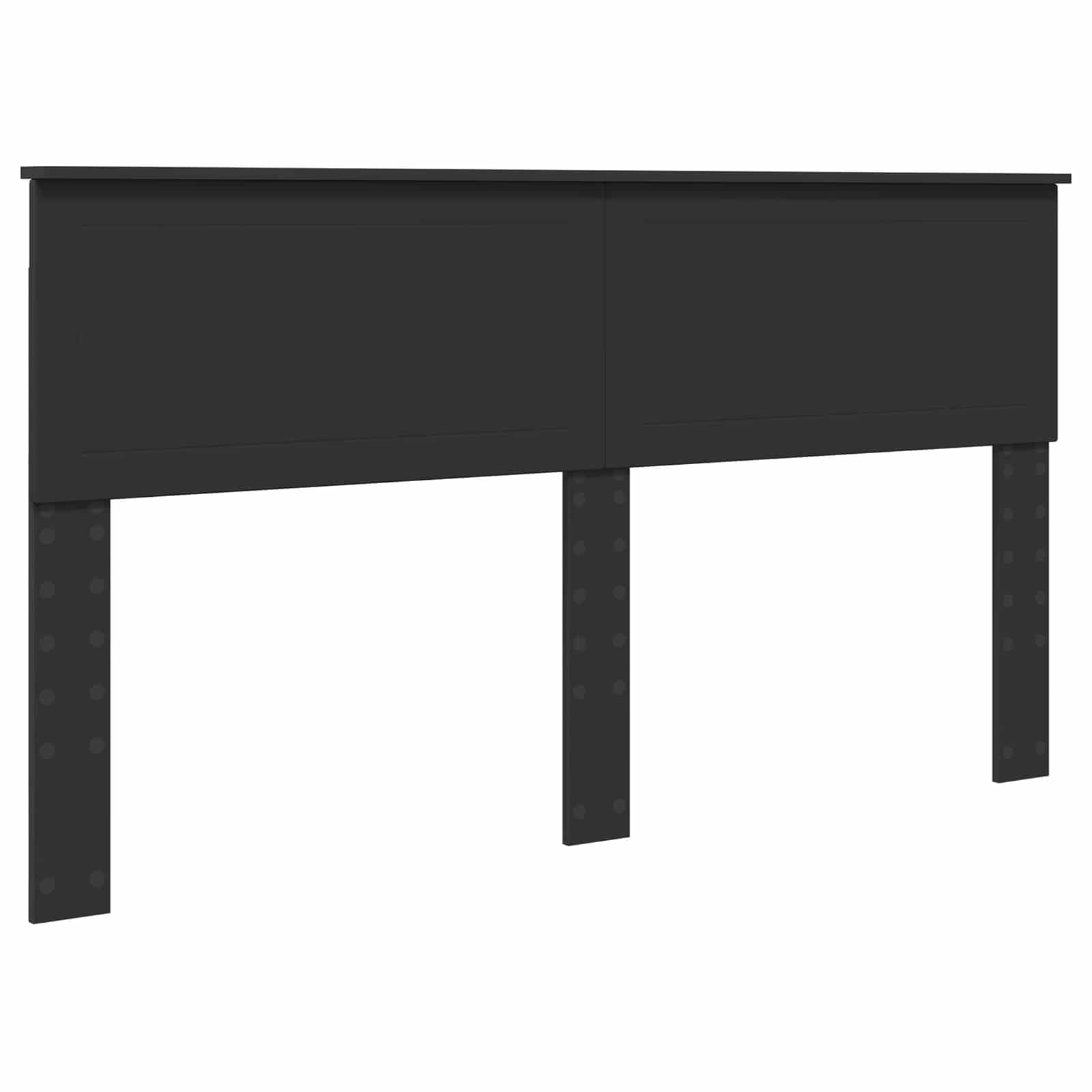 Krevetna konstrukcija Crna 160 x 200 cm Čvrsto borovo drvo