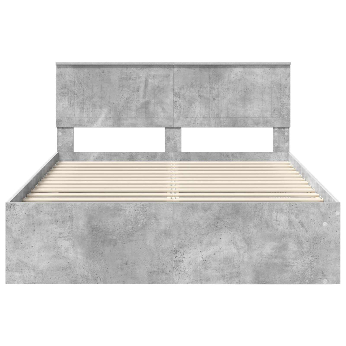 Krevetna konstrukcija Beton 140 x 200 cm Čvrsto borovo drvo