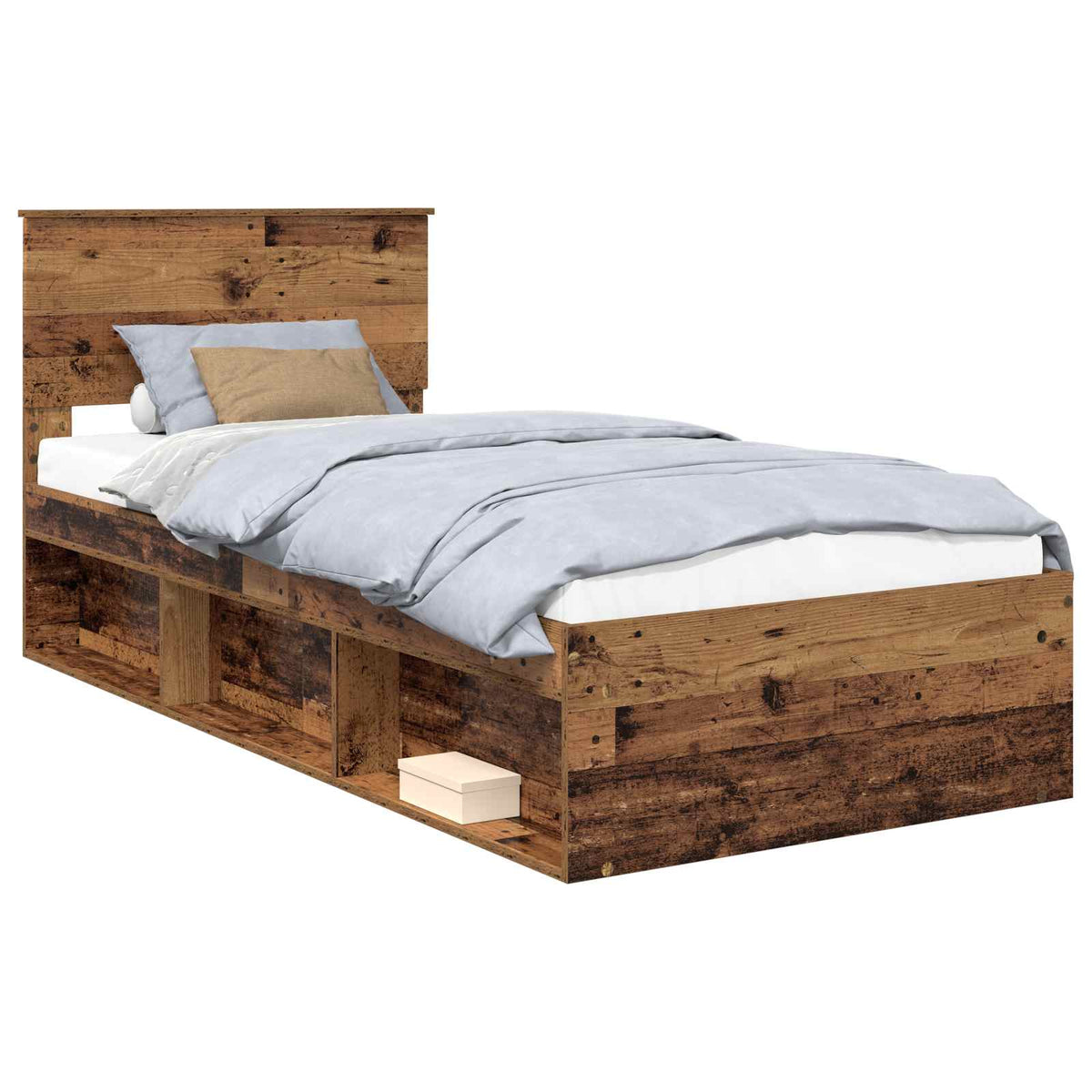 Krevetna konstrukcija Staro drvo 90 x 190 cm Čvrsto borovo drvo