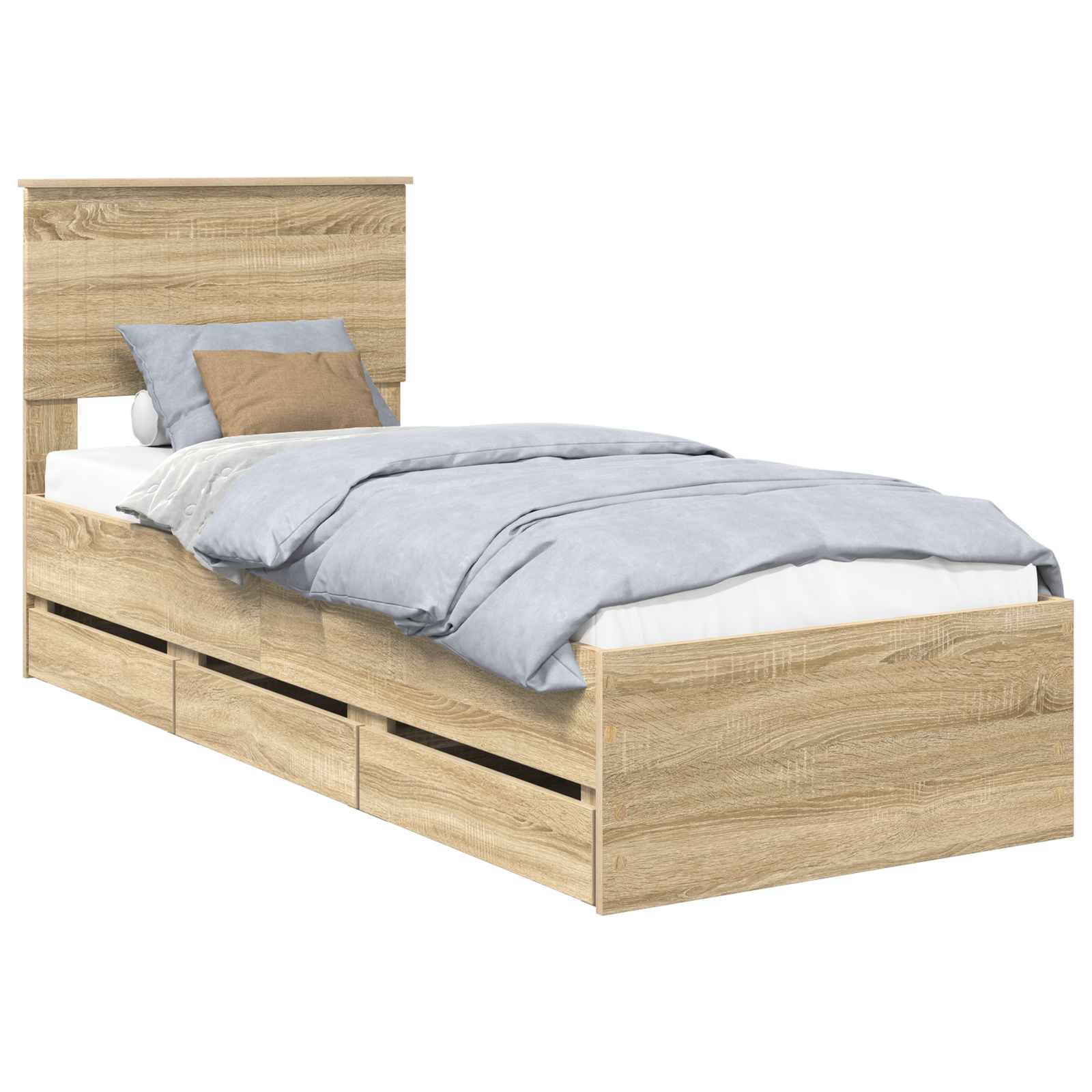 Krevetna konstrukcija Sonoma hrast 75 x 190 cm Inženjersko Drvo