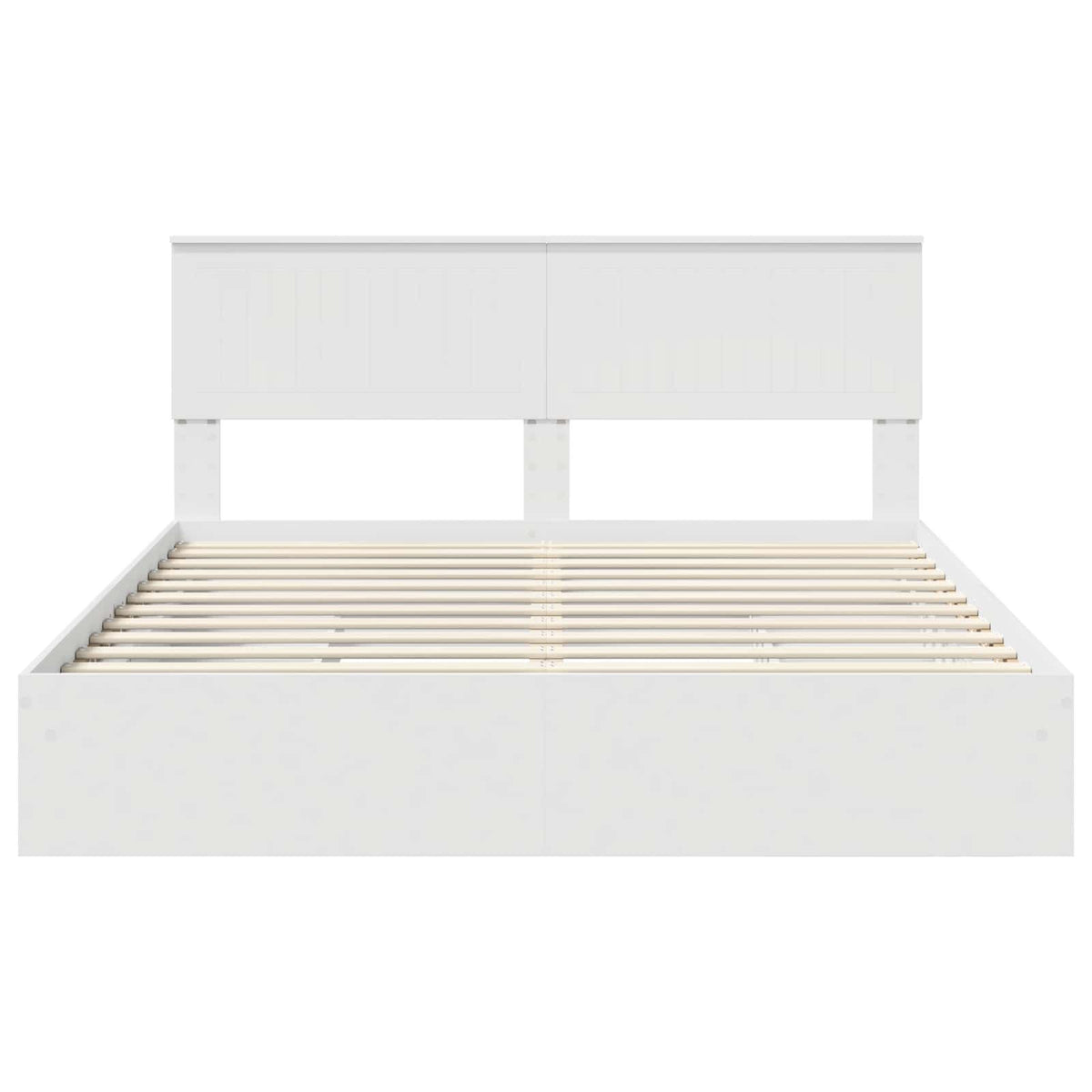 Krevet s od storage Bijelo 160 x 200 cm Konstruirano drvo