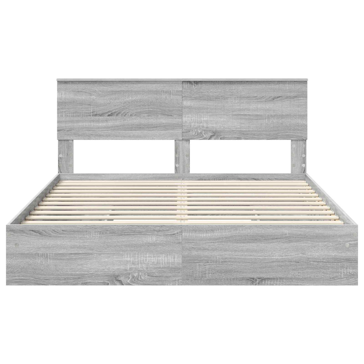 Krevet s od storage Siva Sonoma 160 x 200 cm Konstruirano drvo