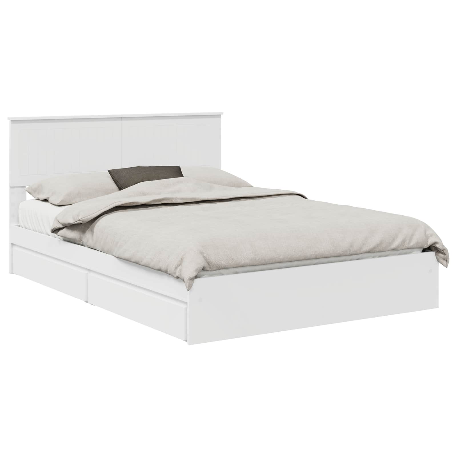 Krevet s od storage Bijelo 140 x 200 cm Konstruirano drvo