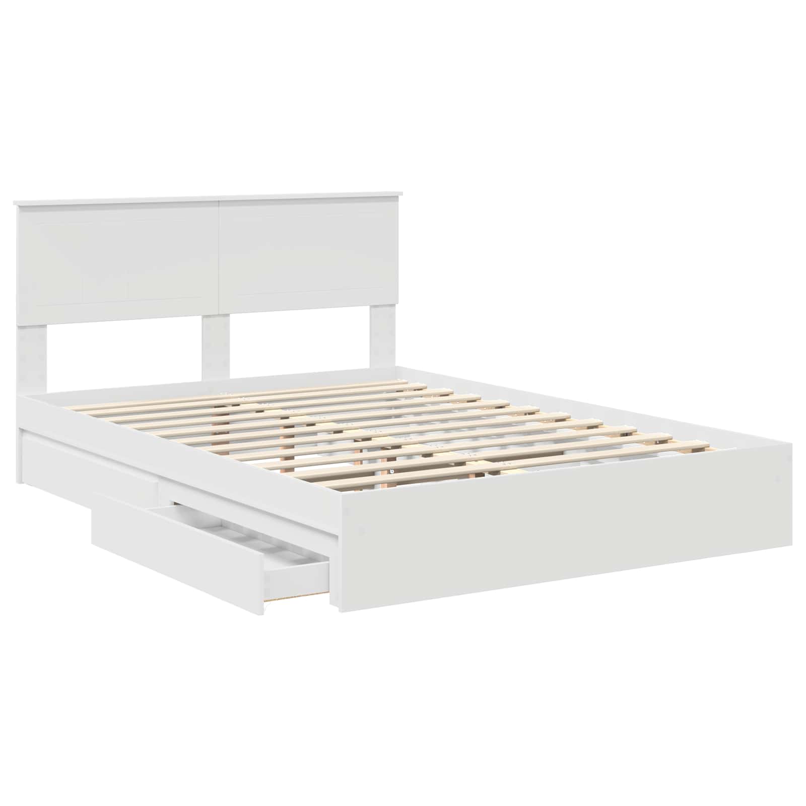 Krevet s od storage Bijelo 140 x 200 cm Konstruirano drvo