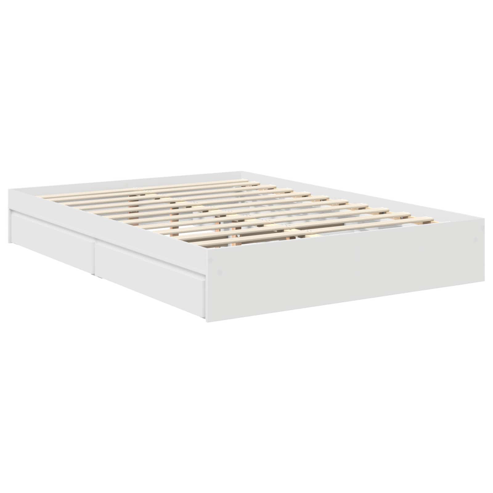 Krevet s od storage Bijelo 140 x 200 cm Konstruirano drvo