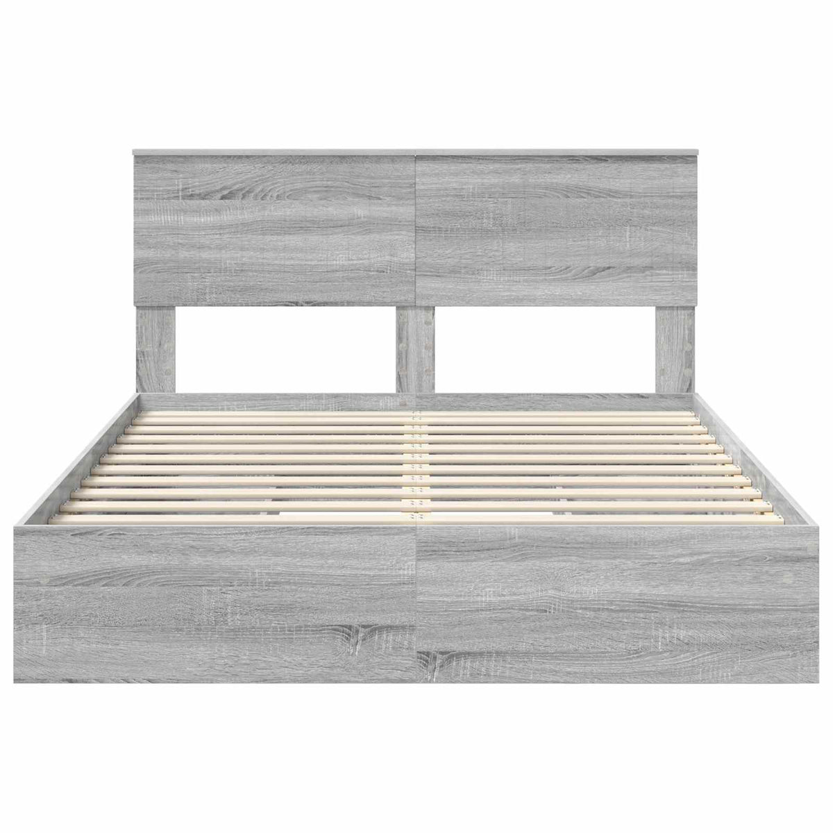 Krevet s od storage Siva Sonoma 140 x 200 cm Konstruirano drvo