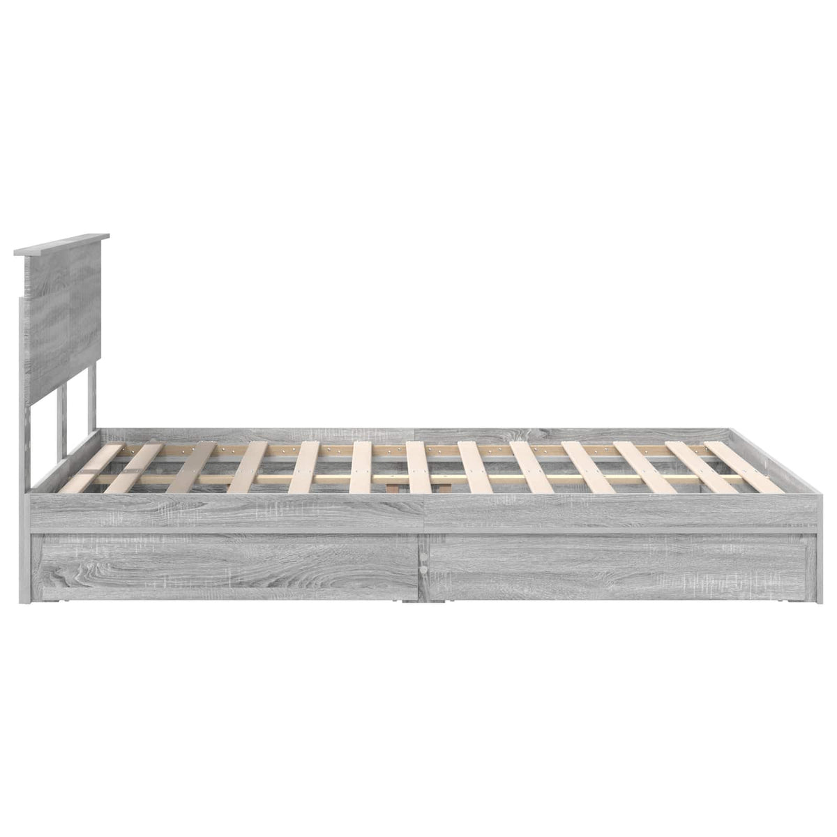 Krevet s od storage Siva Sonoma 140 x 200 cm Konstruirano drvo