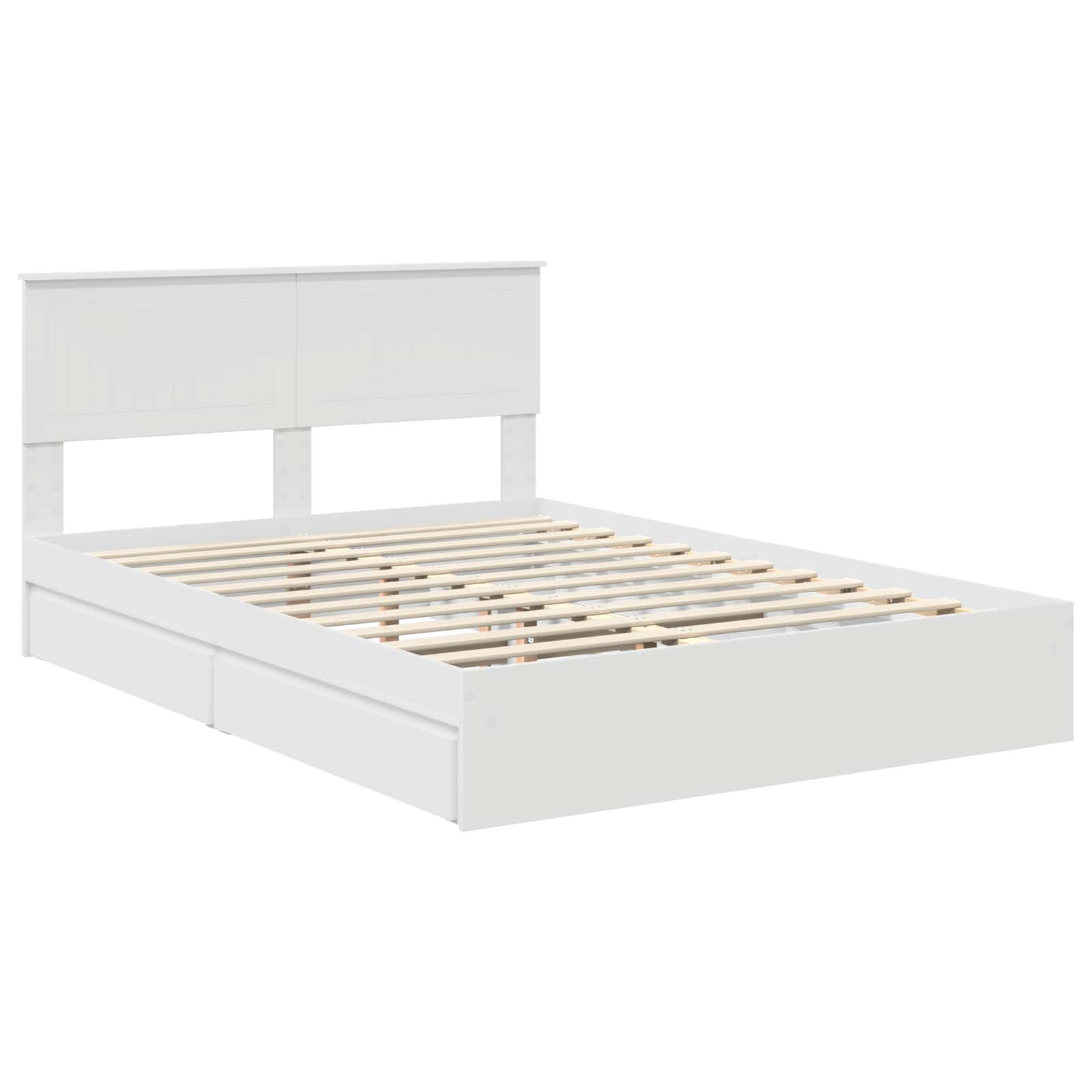 Krevet s od storage Bijelo 140 x 190 cm Konstruirano drvo