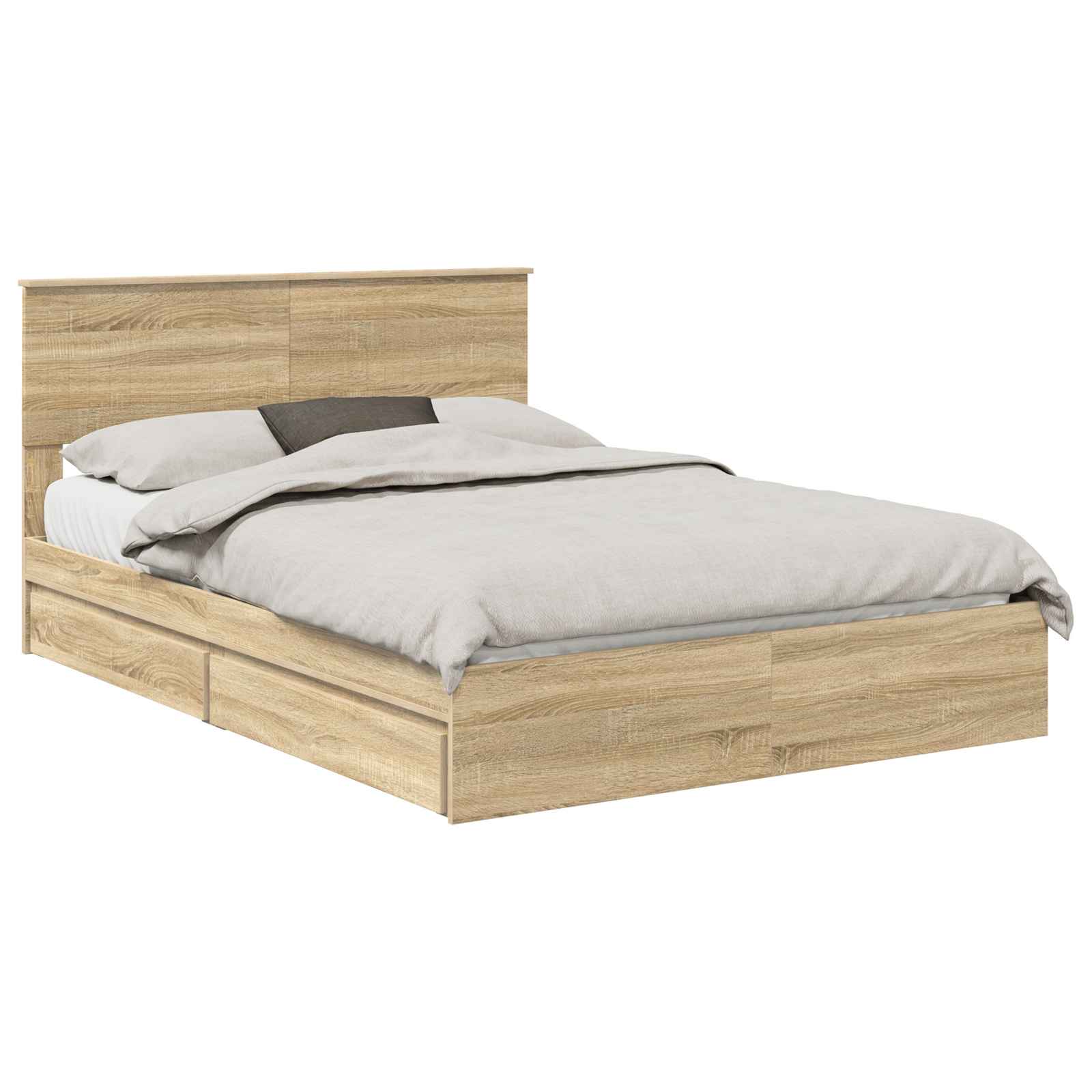 Krevet s od storage Sonoma hrast 135 x 190 cm Konstruirano drvo