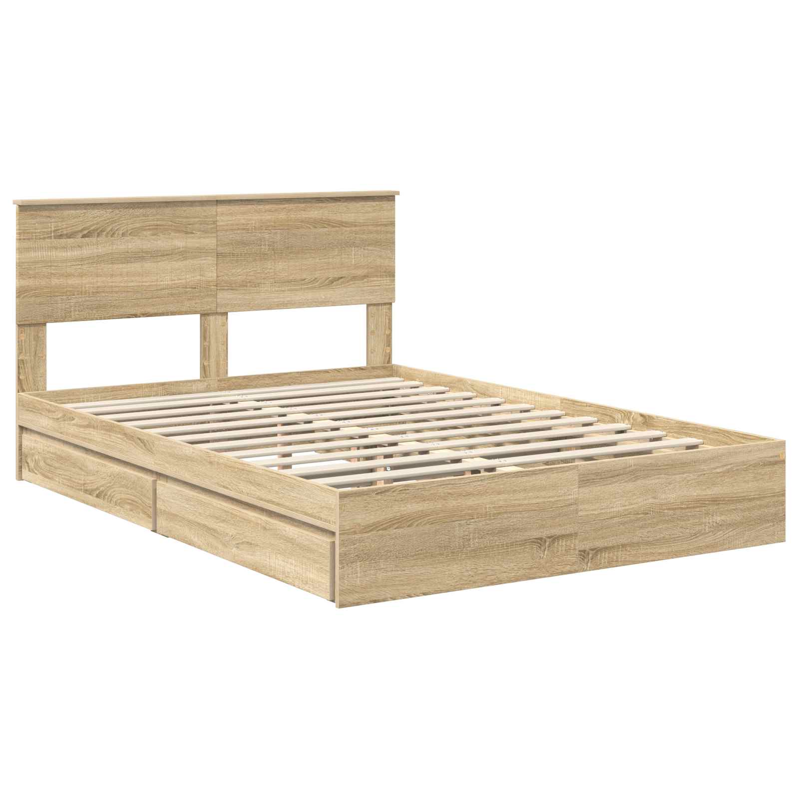 Krevet s od storage Sonoma hrast 135 x 190 cm Konstruirano drvo
