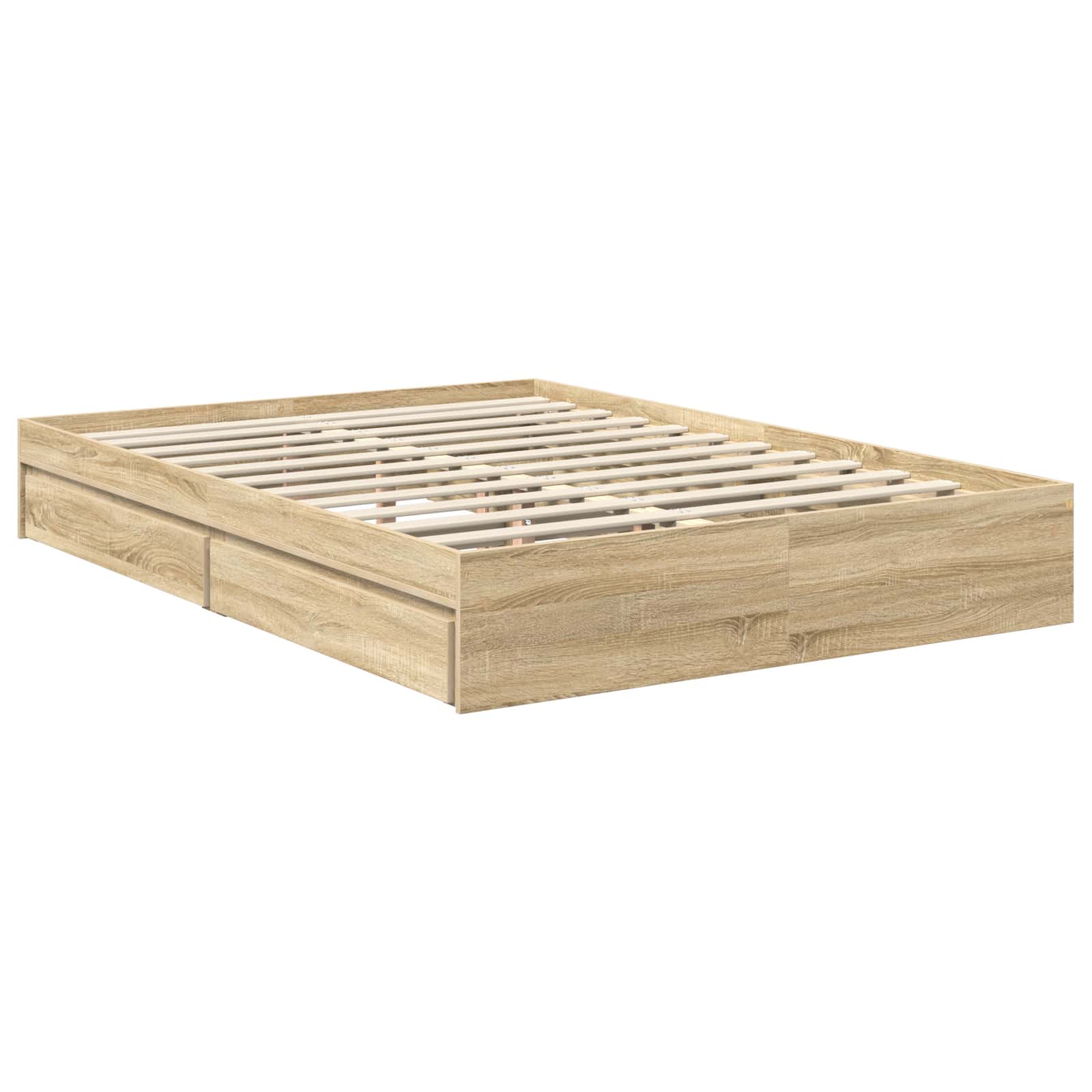 Krevet s od storage Sonoma hrast 135 x 190 cm Konstruirano drvo