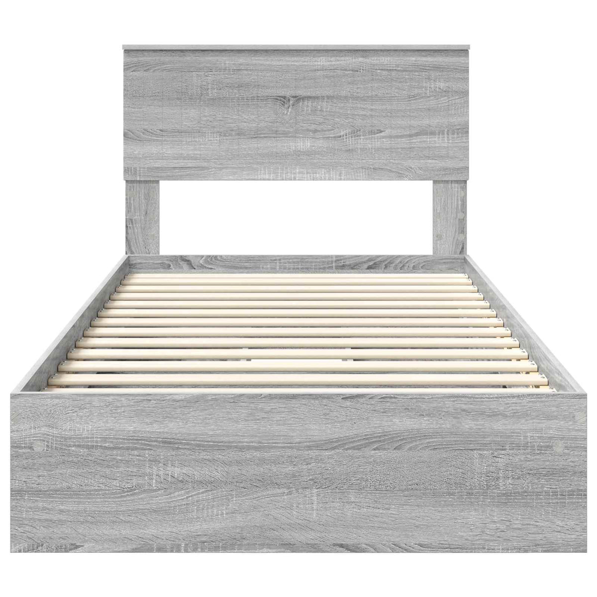 Krevet s od storage Siva Sonoma 100 x 200 cm Konstruirano drvo