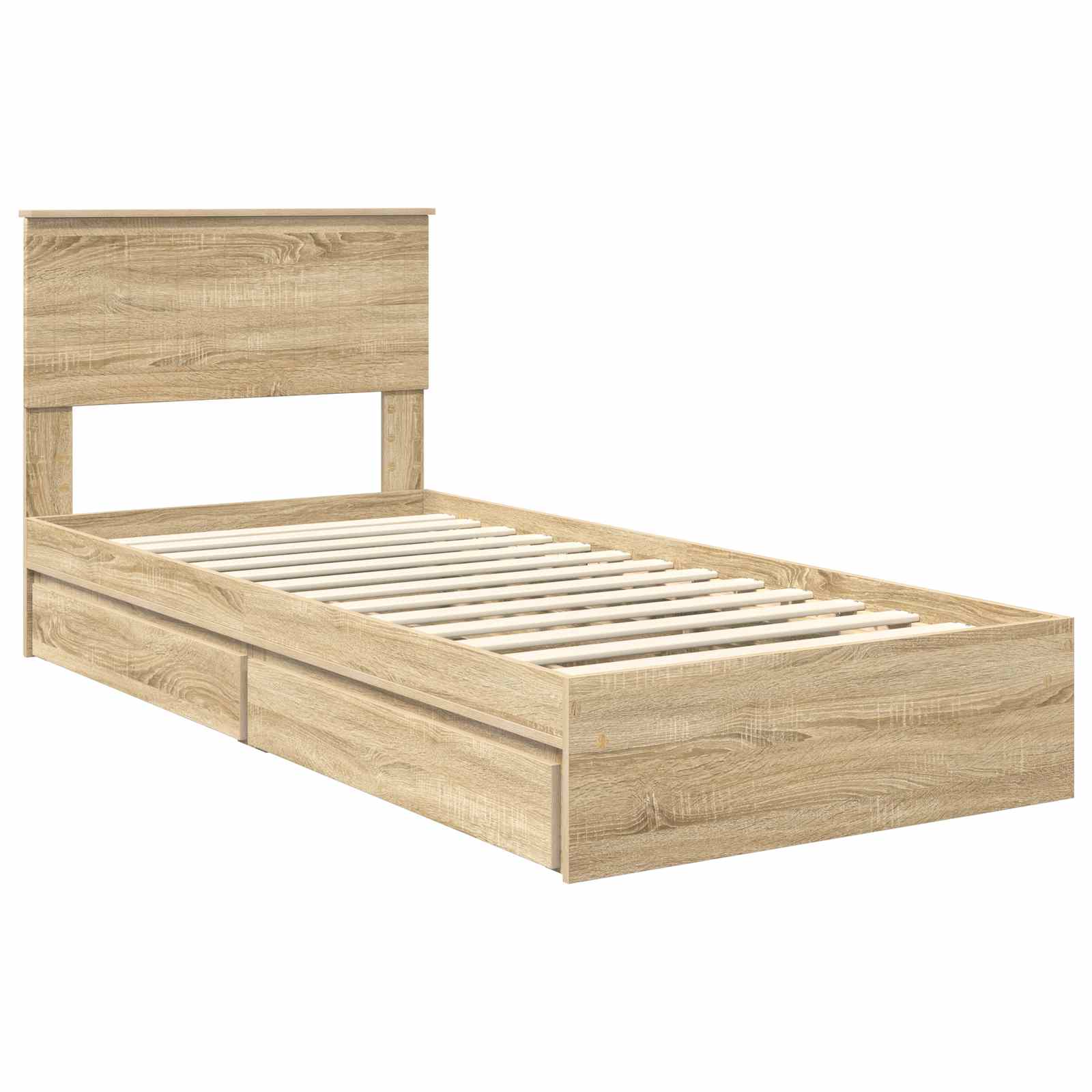 Krevet s od storage Sonoma hrast 90 x 200 cm Konstruirano drvo