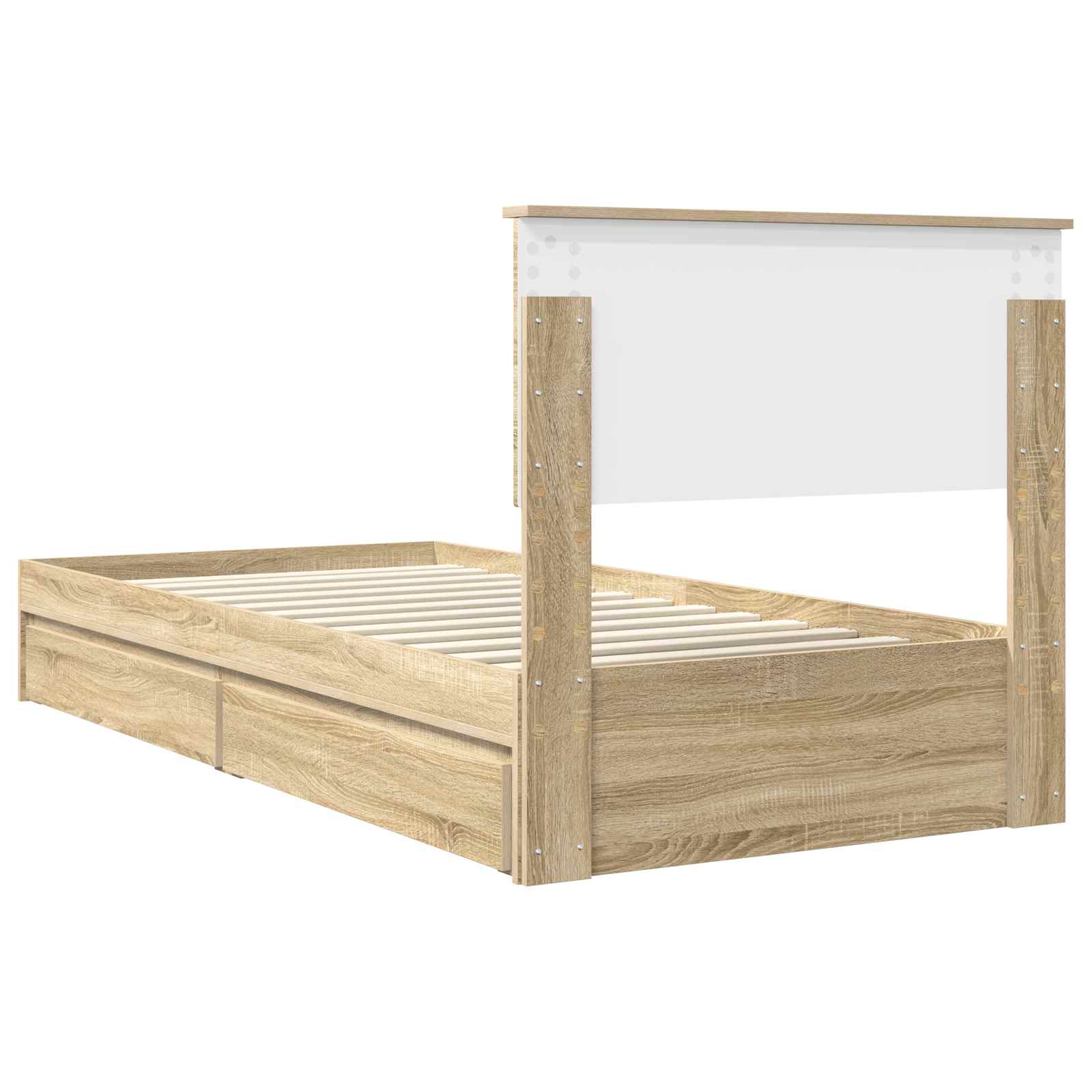 Krevet s od storage Sonoma hrast 90 x 200 cm Konstruirano drvo