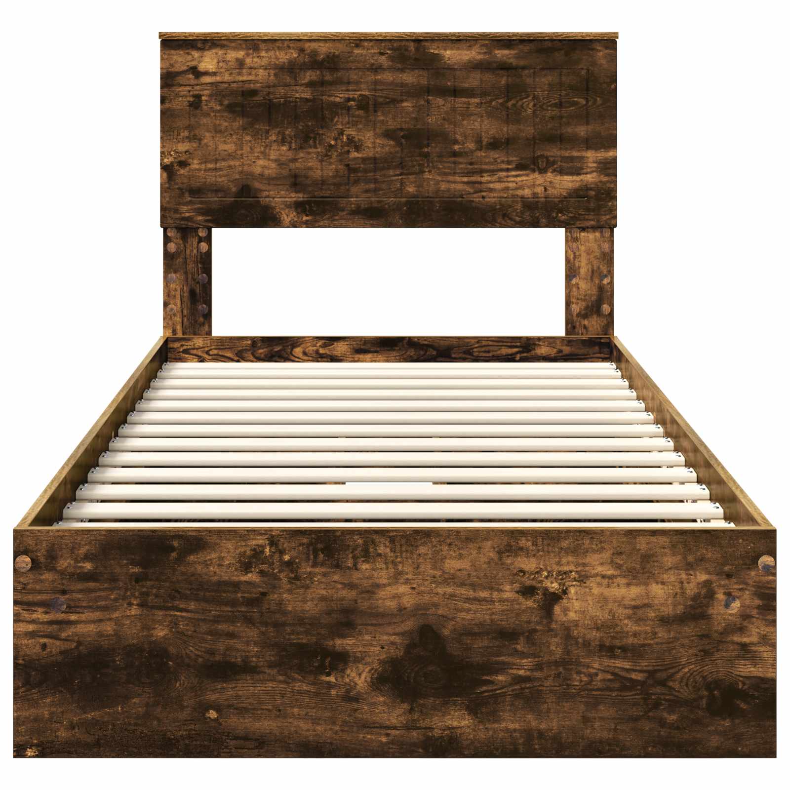 Krevet s od storage s uzglavljem Dimljeni hrast 90 x 200 cm